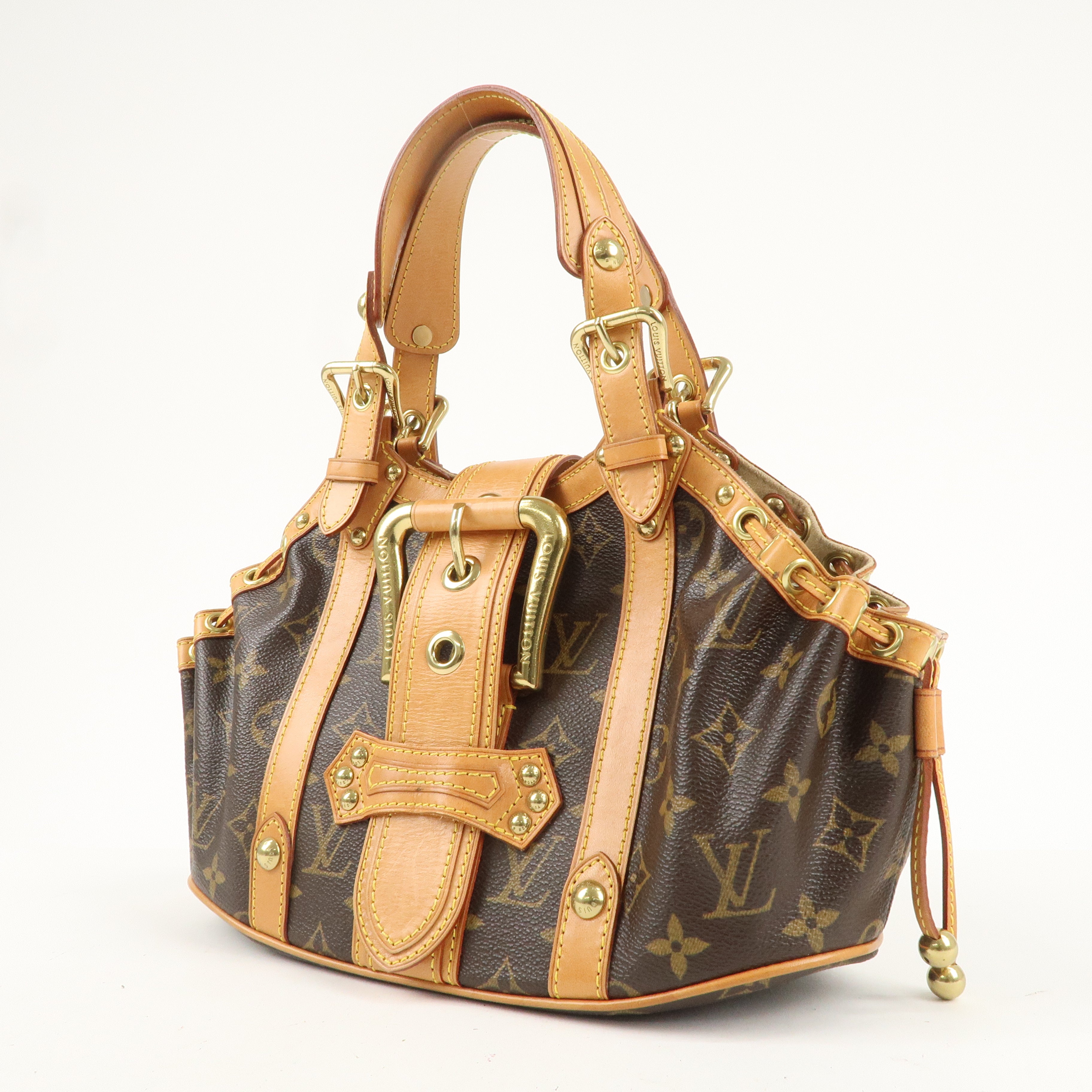 Louis Vuitton Monogram Theda GM Hand Bag Brown M92393