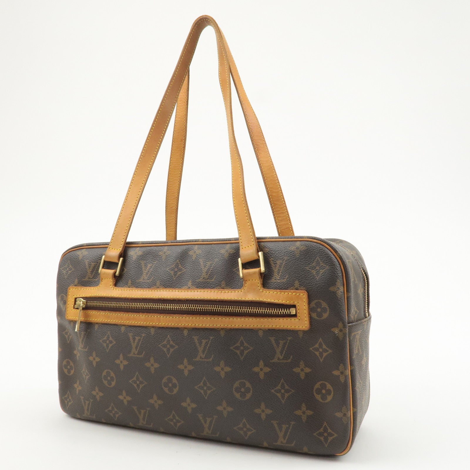 Louis Vuitton Monogram Cite GM Boston Hand Bag Brown M51181