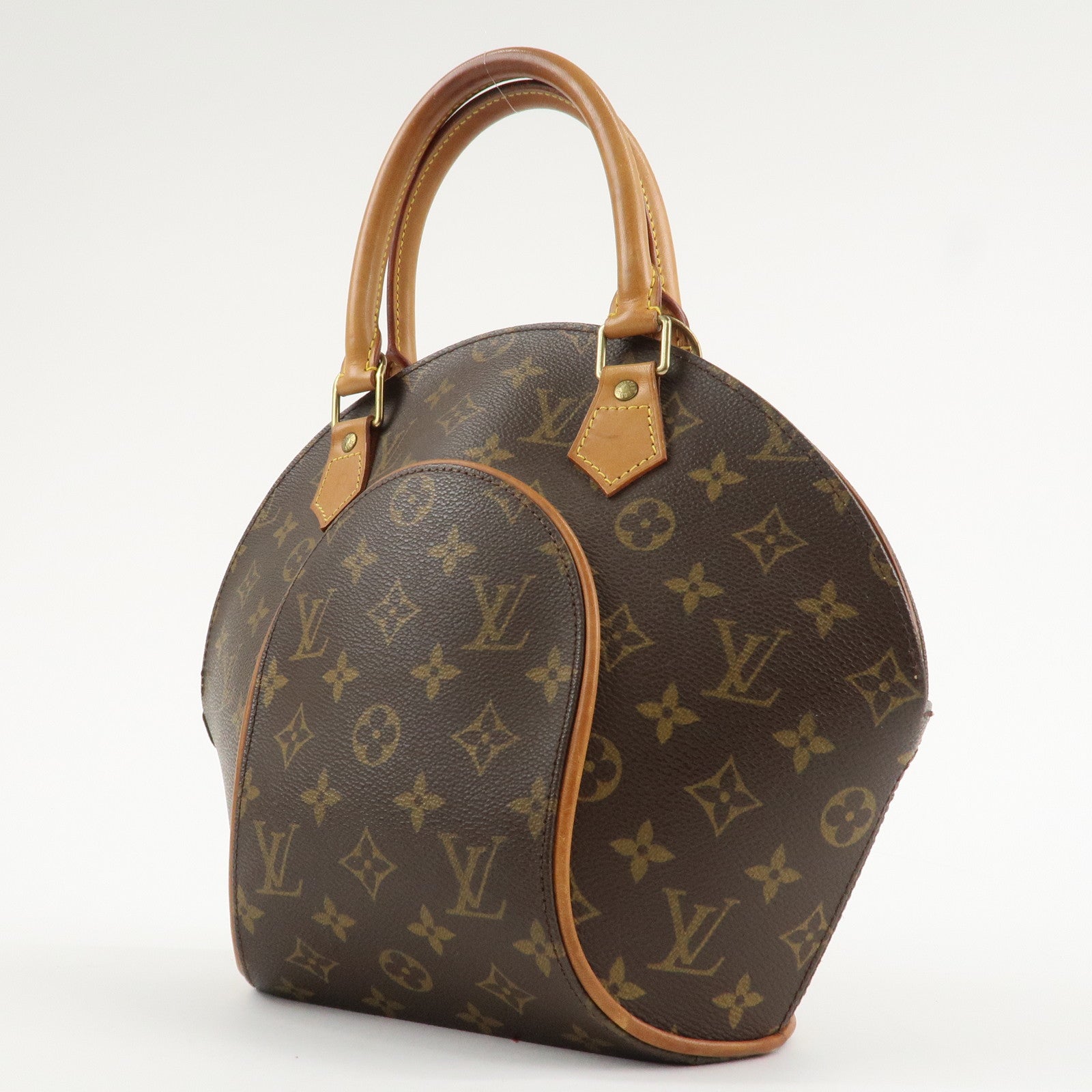 Louis Vuitton Monogram Ellipse PM Hand Bag Brown M51127 Used