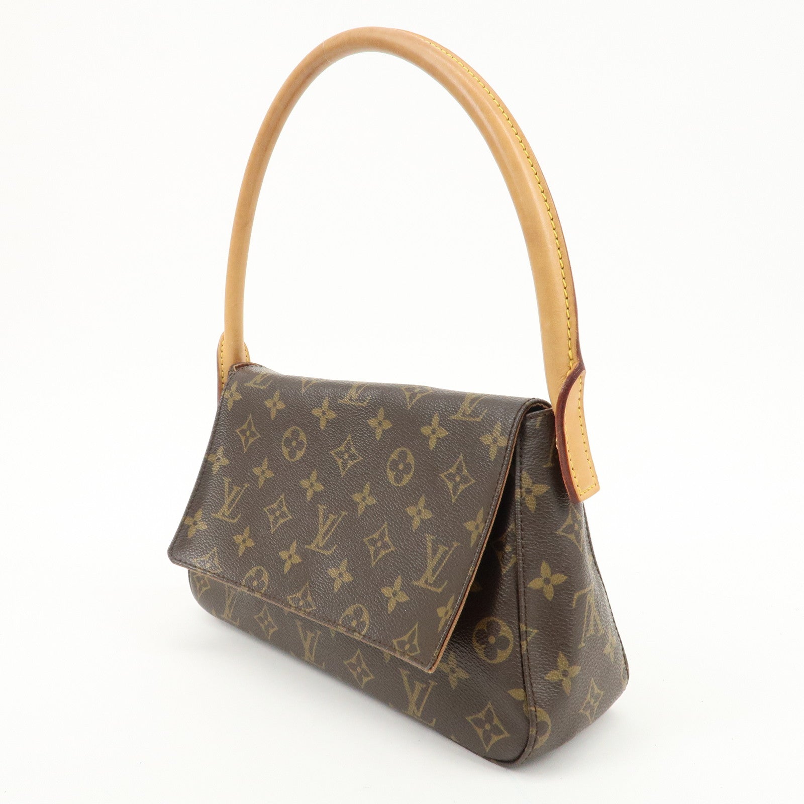 Louis Vuitton Monogram Mini Looping Shoulder Bag Hand Bag M51147 Used