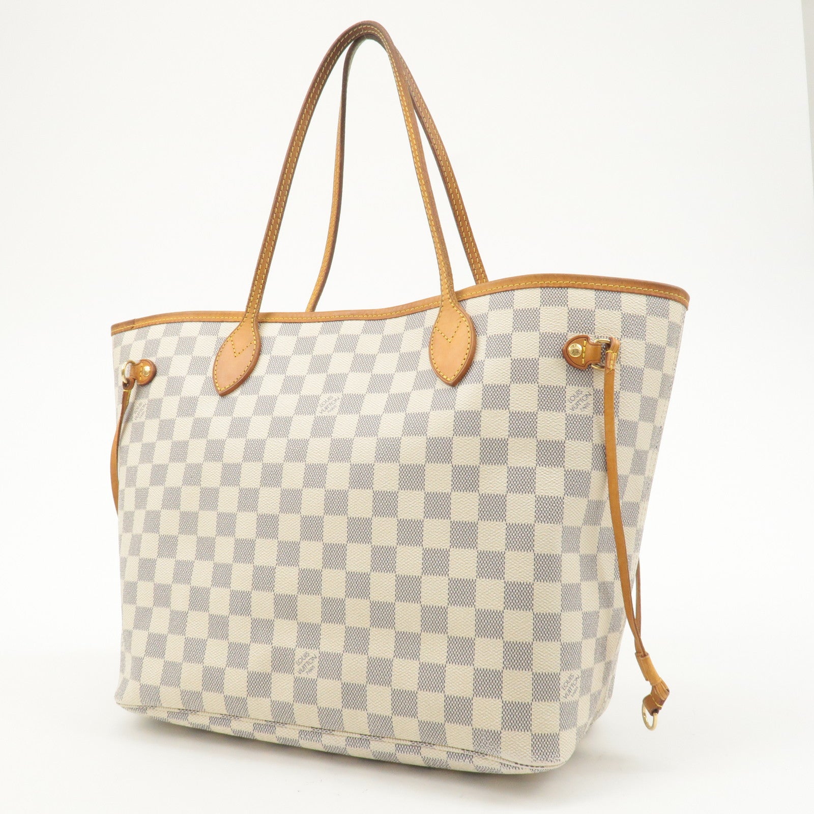 Louis Vuitton Damier Azur Neverfull MM Canvas Tote Bag N51107