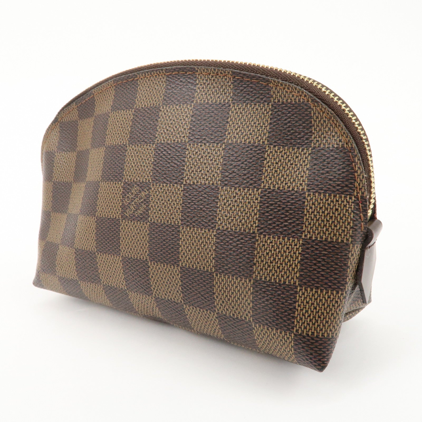 Louis Vuitton Damier Pochette Cosmetic Pouch Brown N47516 Used