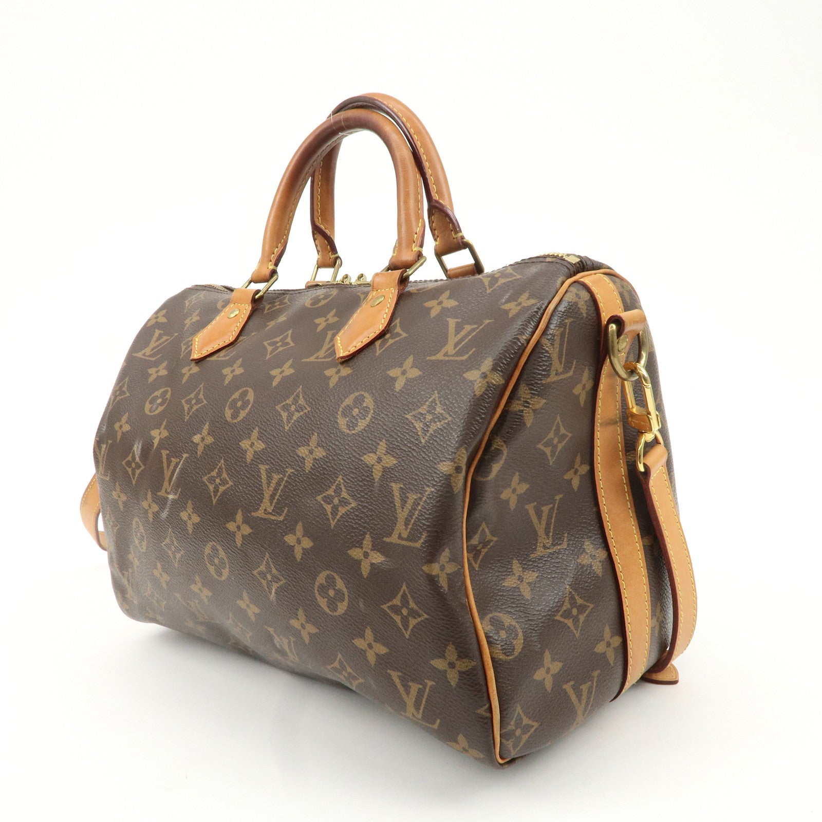 Louis Vuitton Monogram Speedy 30 Bandouliere Hand Bag M41112 Used