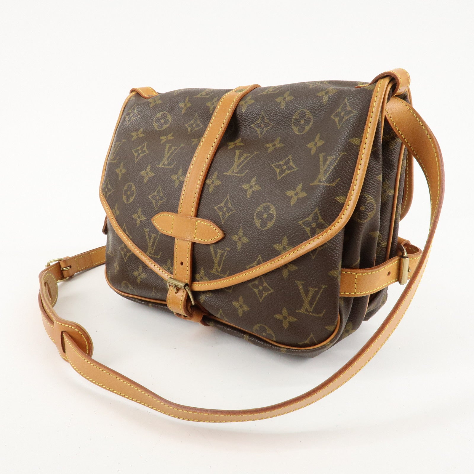 Louis Vuitton Monogram Saumur 30 Crossbody Bag Brown M42256 Used