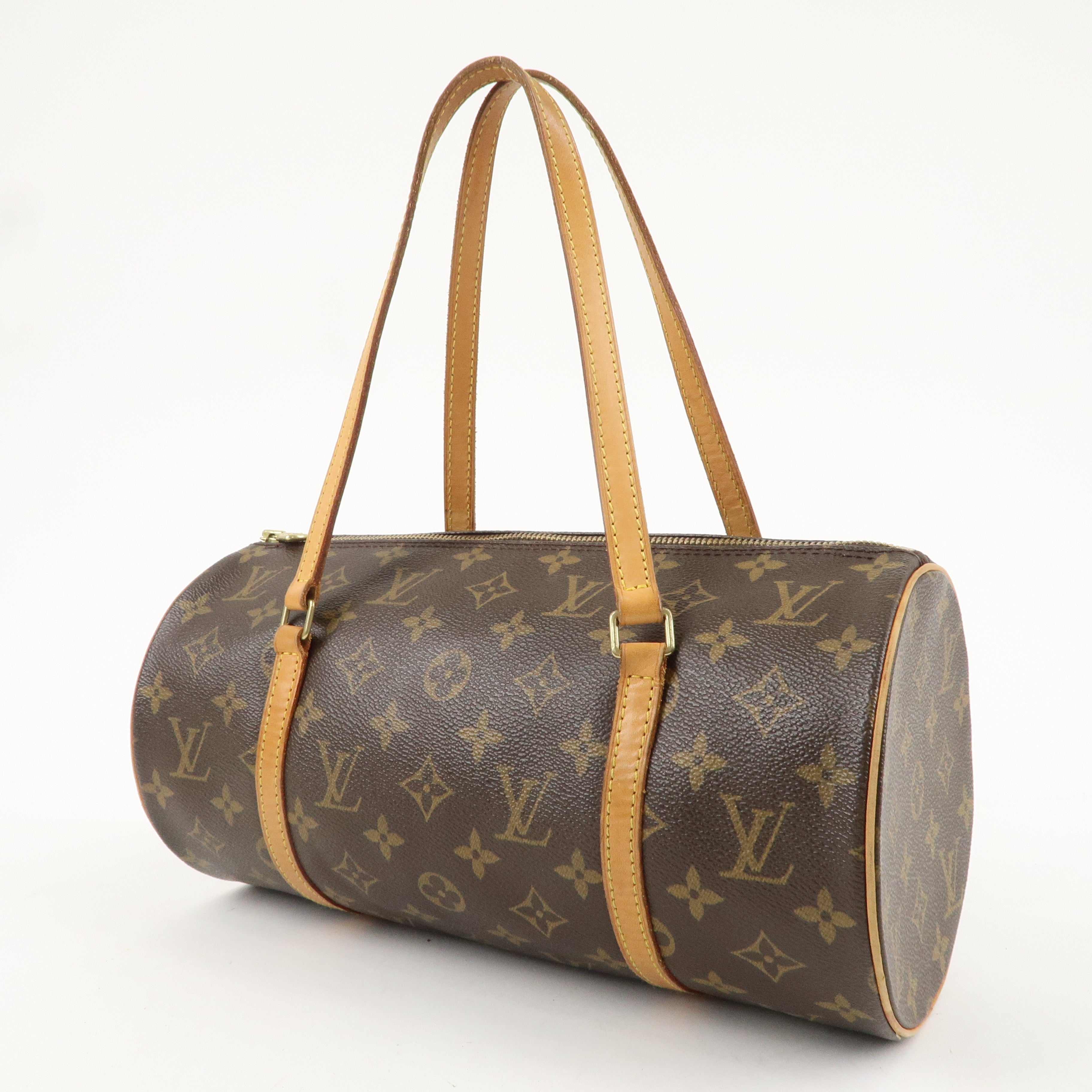 Louis Vuitton Monogram Papillon 26 Hand Bag New Style Brown M51385