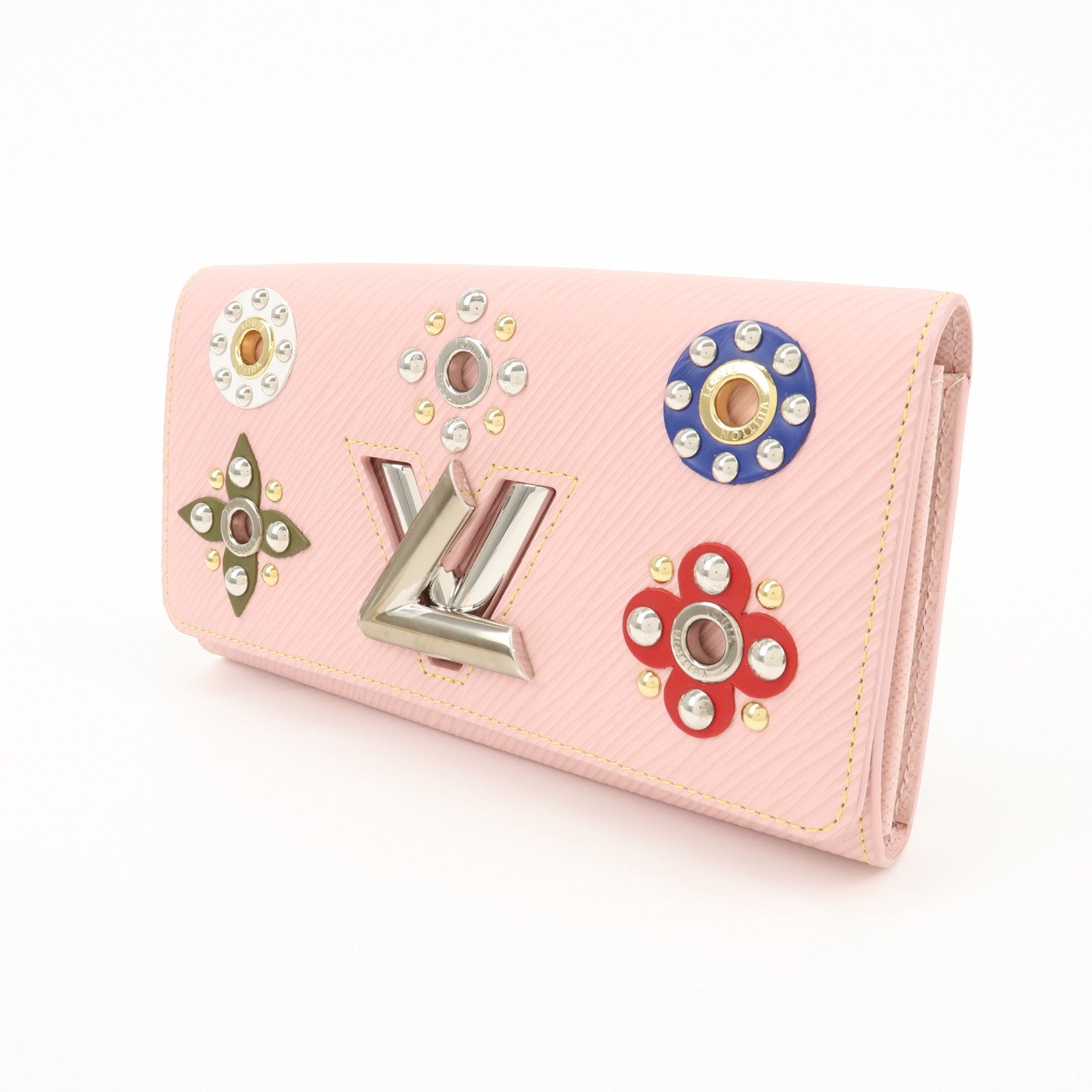 Louis Vuitton Epi Portefeuille Twist Flower Wallet M62482 Used