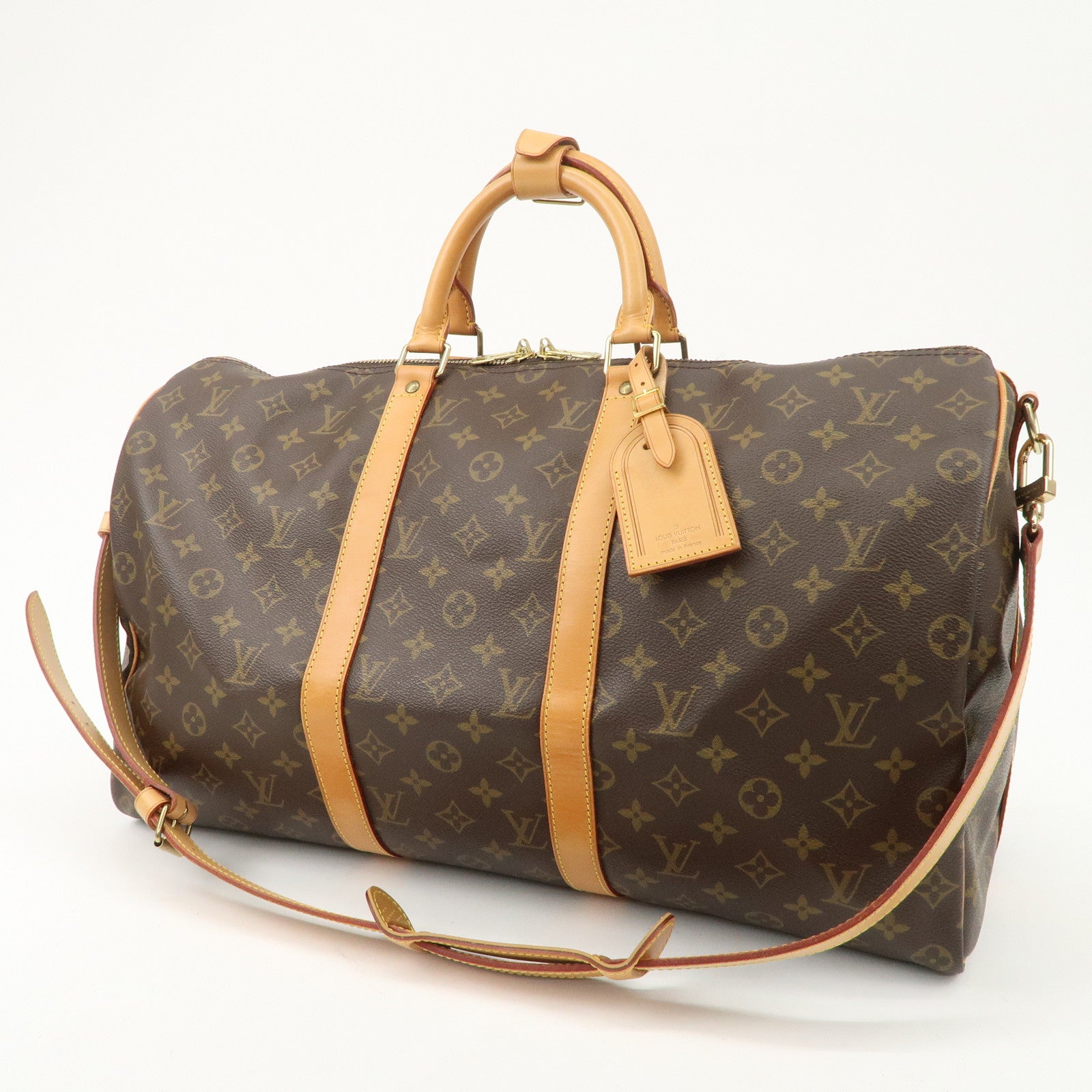 Louis Vuitton Monogram Keep All Bandouliere 50 Boston Bag M41416 Used