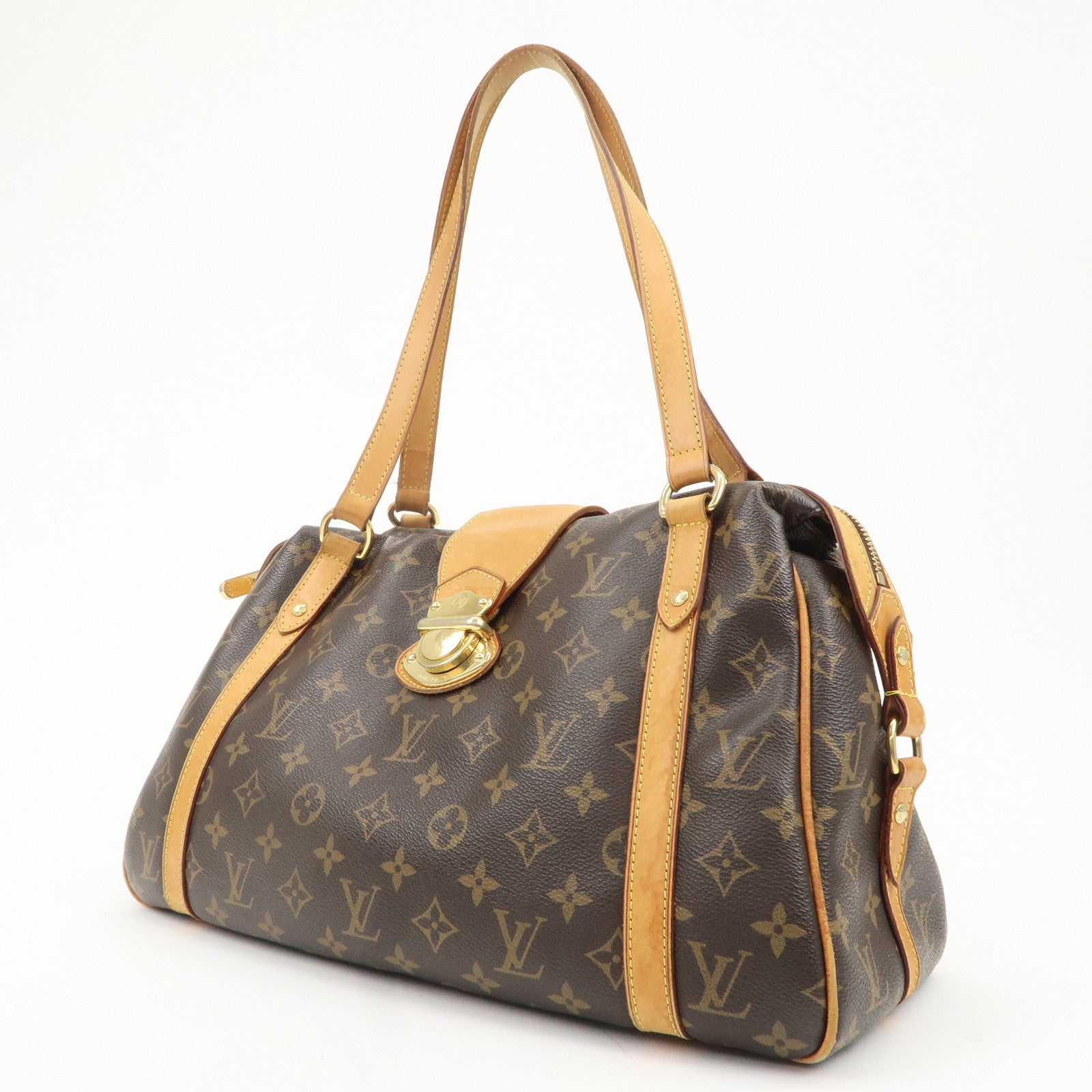 Louis Vuitton Monogram Stresa PM Shoulder Bag Brown M51186 Used