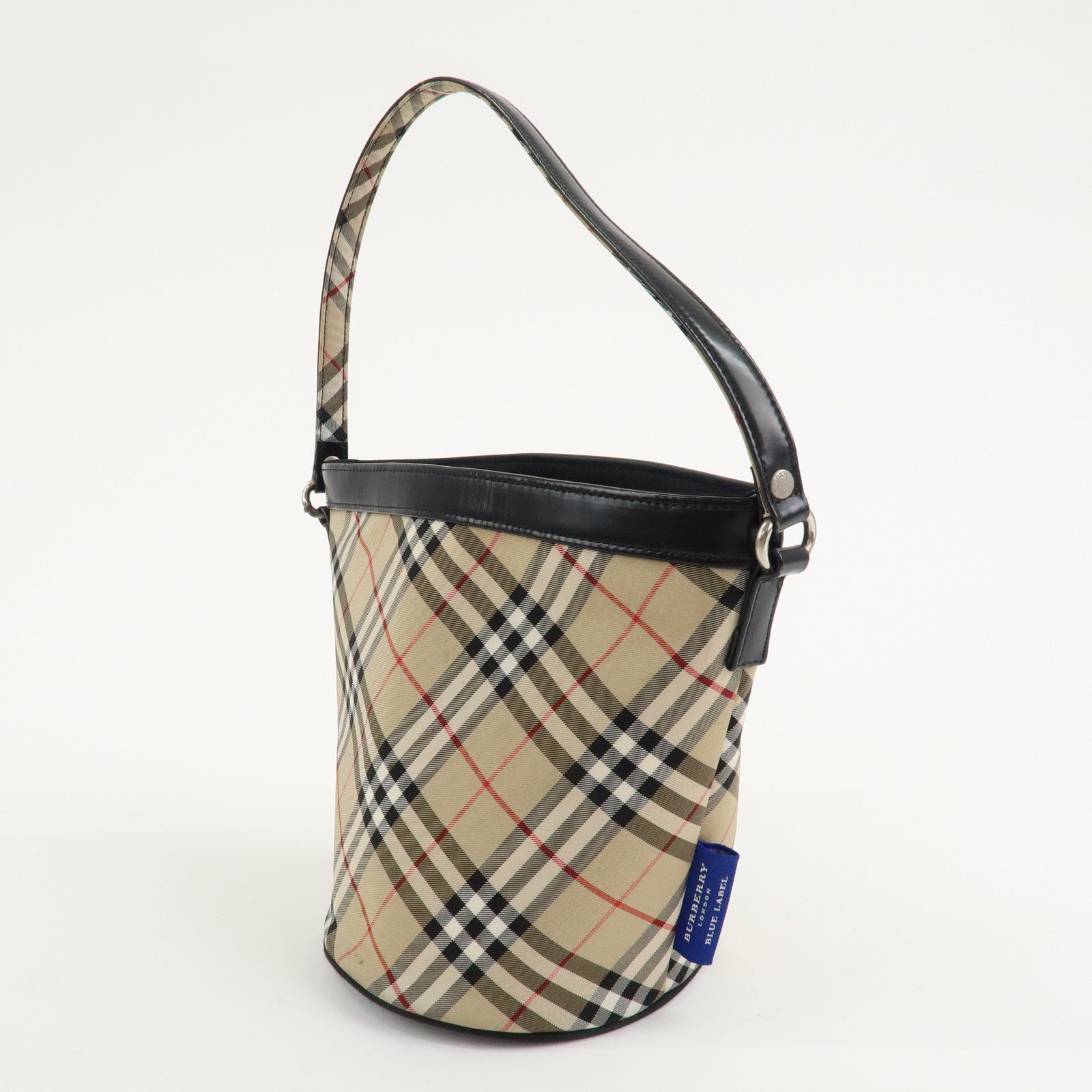 BURBERRY Canvas Leather Nova Check Shoulder Bag Hand Bag