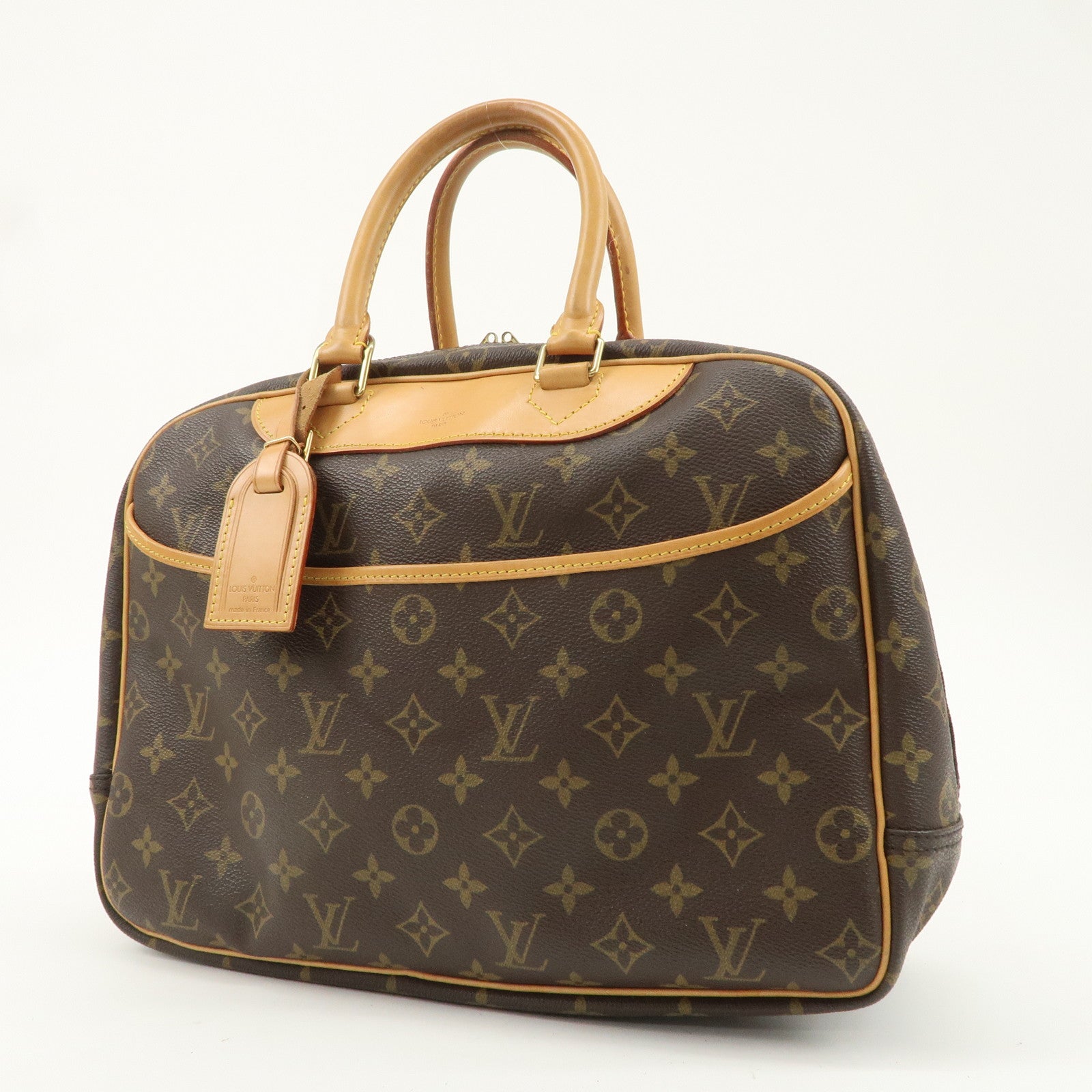 Louis Vuitton Monogram Deauville Hand Bag Brown M47270