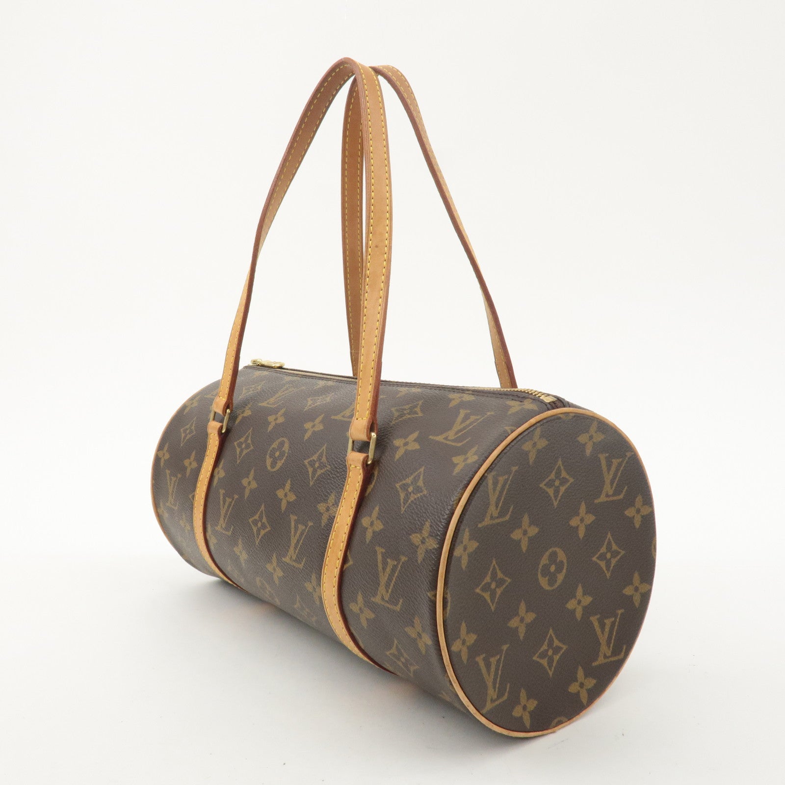 Louis Vuitton Monogram Papillon 30 Hand Bag 
Pouch Brown M51385