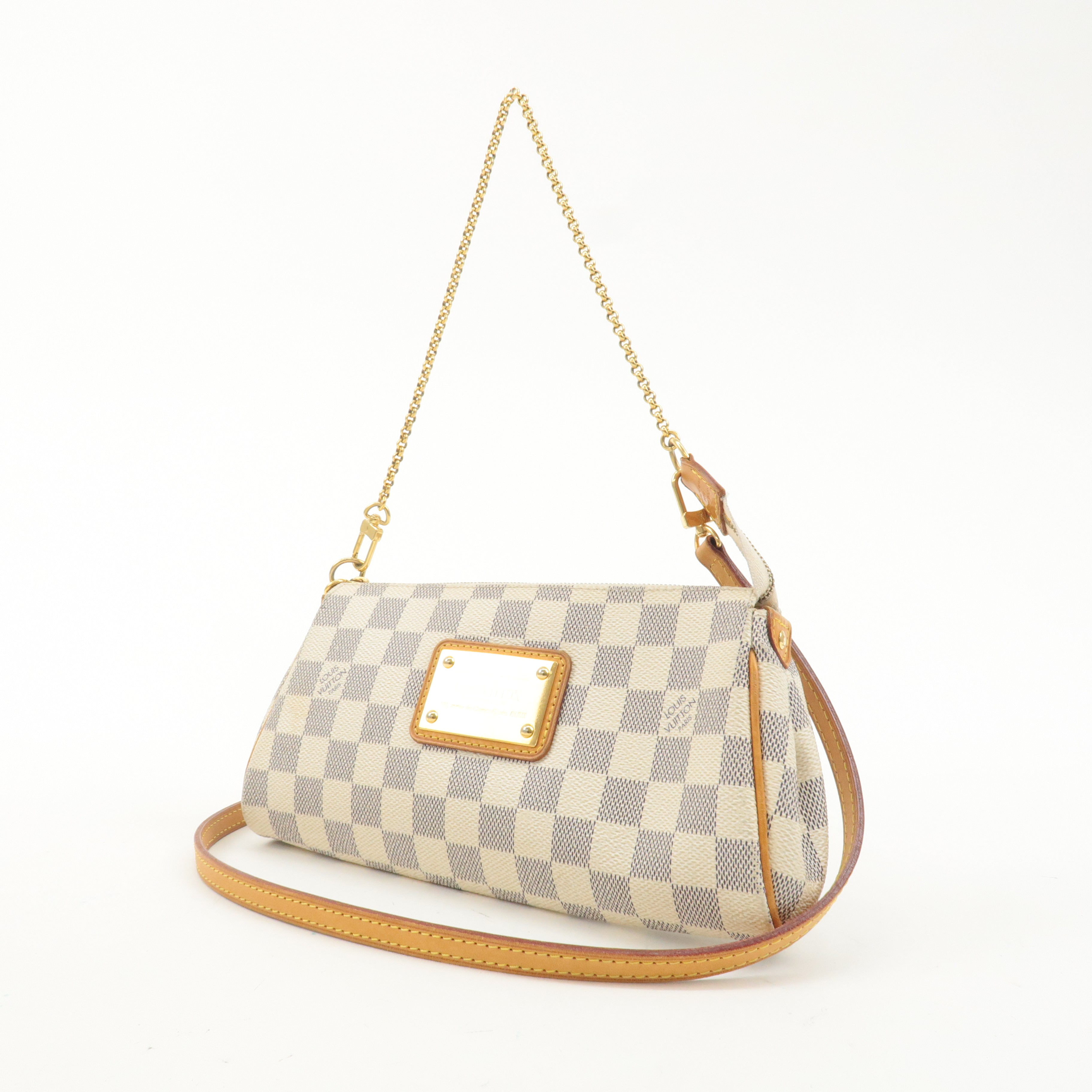 Louis Vuitton Damier Azur Eva 2 Way Pouch Shoulder Bag N55214