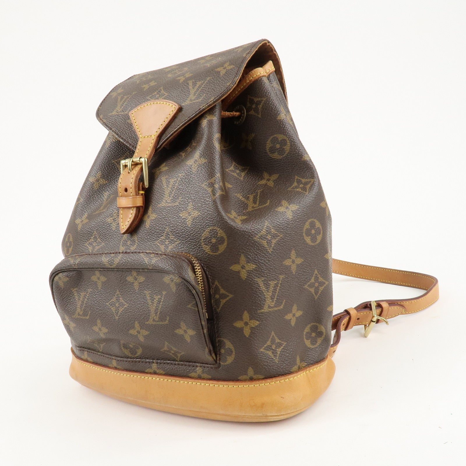 Louis Vuitton Monogram Montsouris MM Back Pack Bag M51136 Used