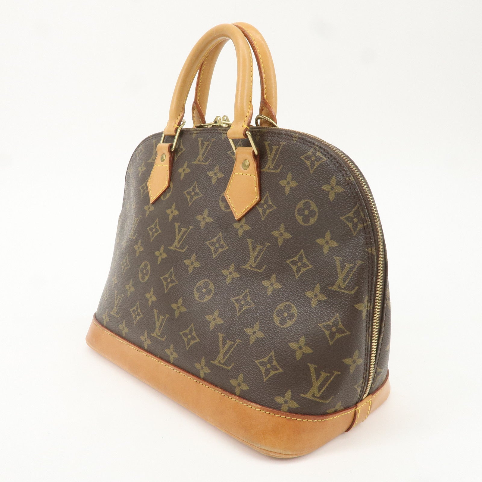 Louis Vuitton Monogram Alma Hand Bag Brown M51130