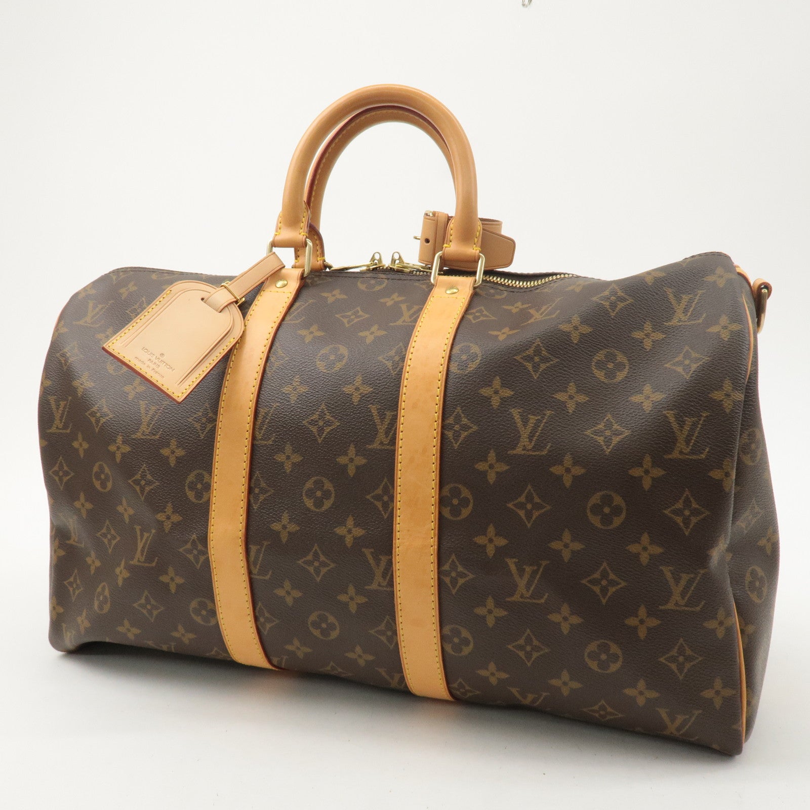 Louis Vuitton Monogram Keep All Bandouliere 45 Boston Bag M41418