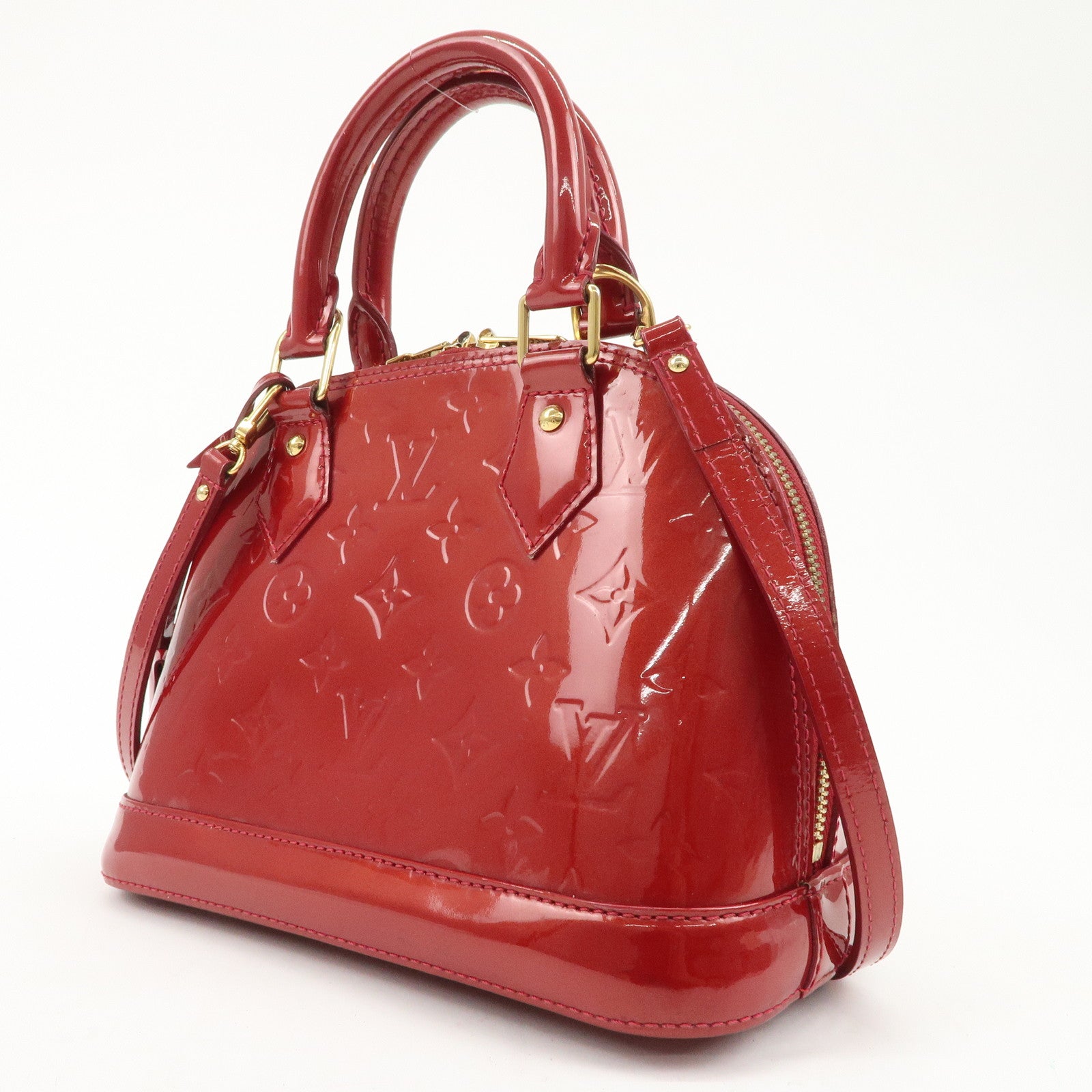 Louis Vuitton Monogram Vernis Alma BB 2Way Bag Red M91606