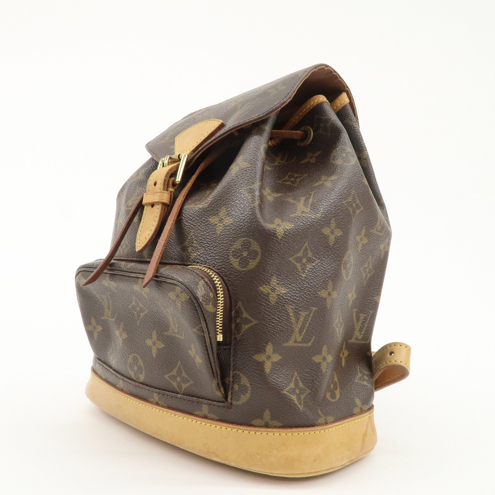 Louis Vuitton Monogram Montsouris MM Back Pack Bag M51136 Used