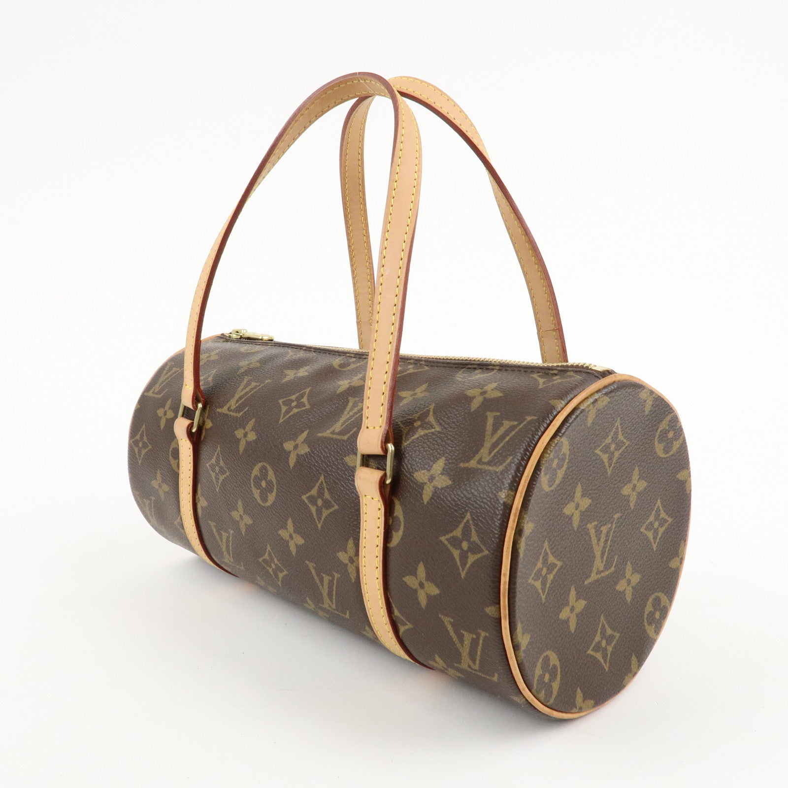 Louis Vuitton Monogram Papillon 26 Hand Bag New Style Brown M51386 Used