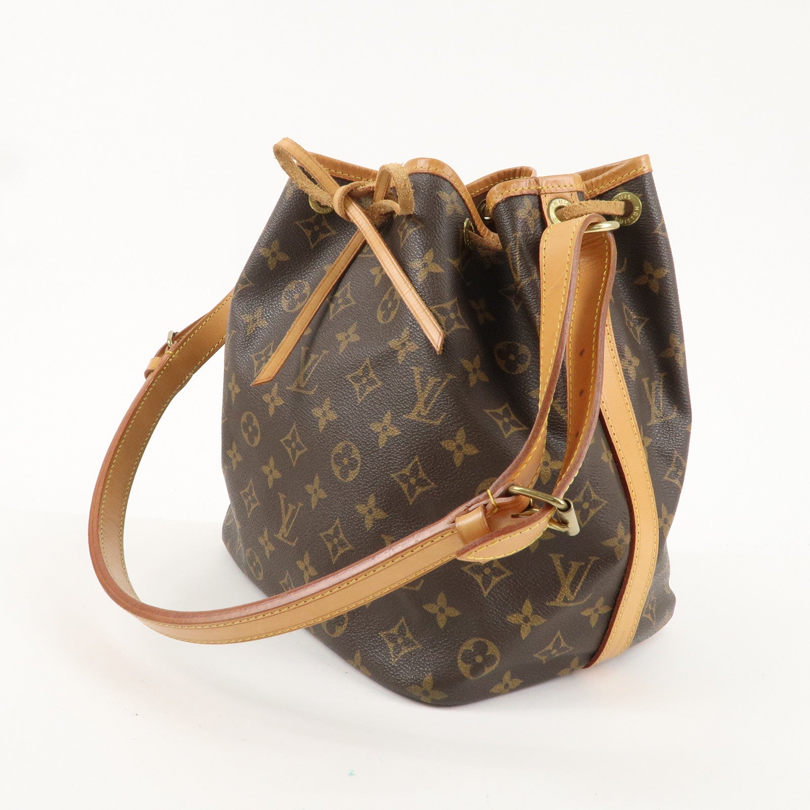 Louis Vuitton Monogram Petit Noe Shoulder Bag Brown M42226