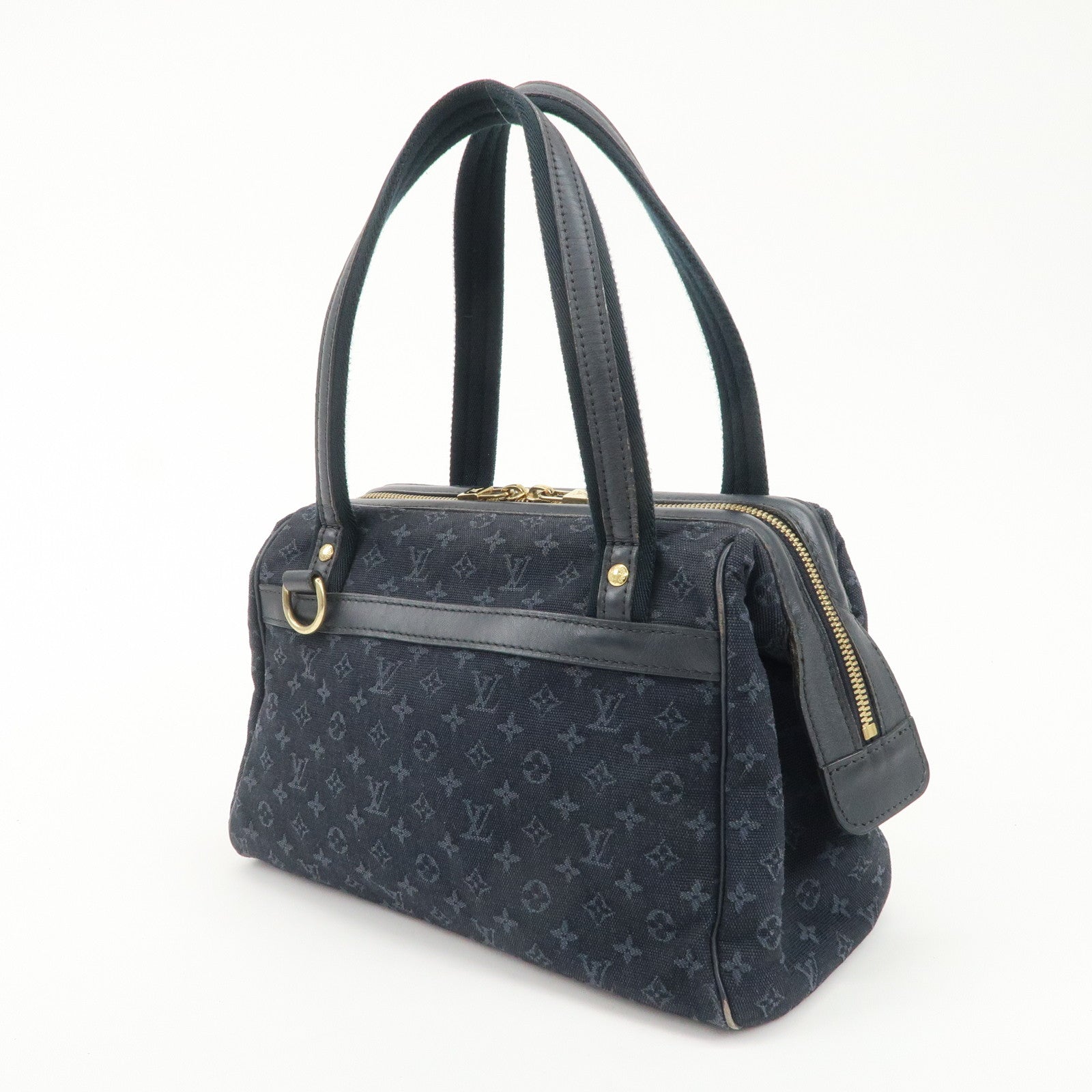 Louis Vuitton Monogram Mini Josephine PM Hand Bag TST Blue M92414 Used