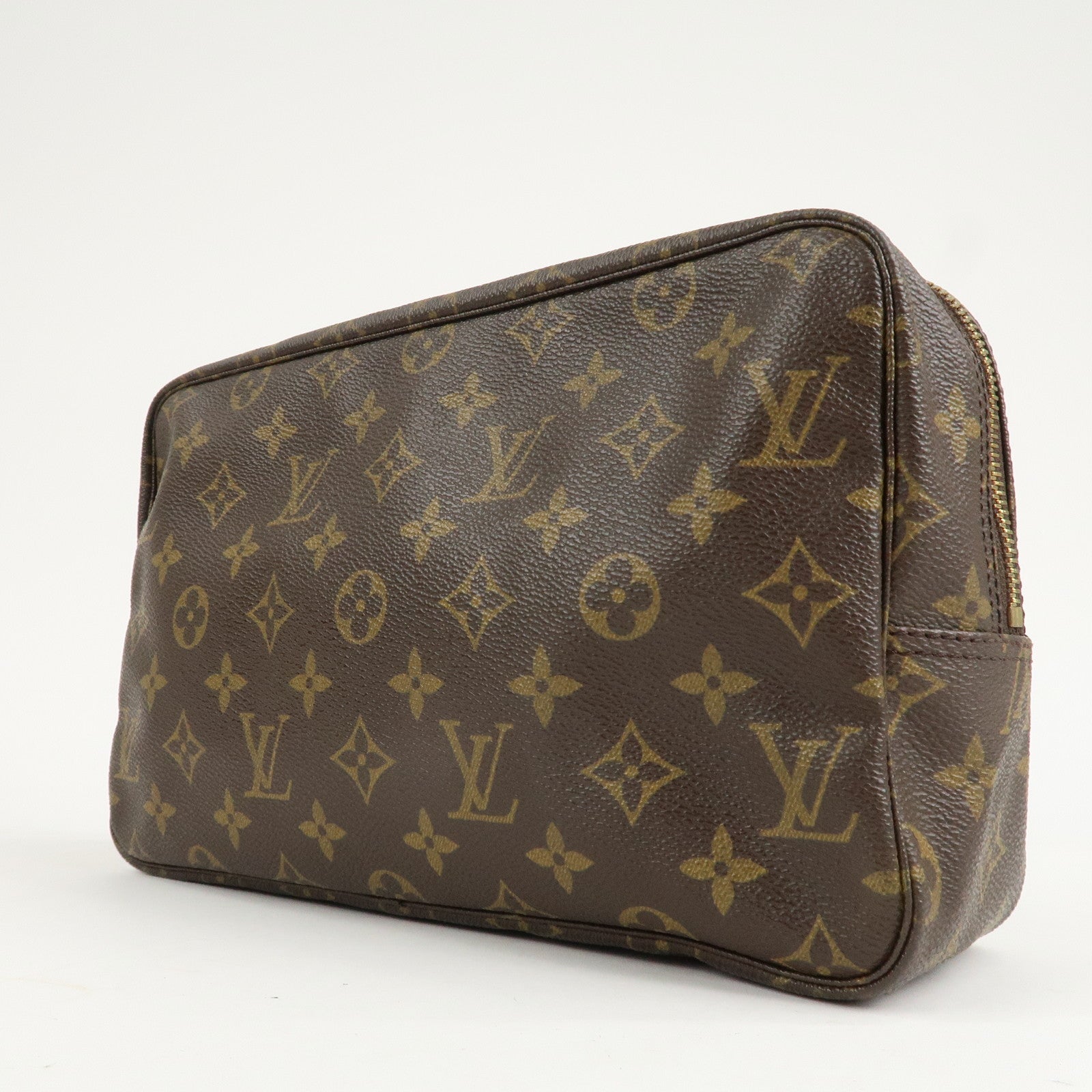 Louis Vuitton Monogram Trousse Toilette 28 Pouch Brown M47522 Used