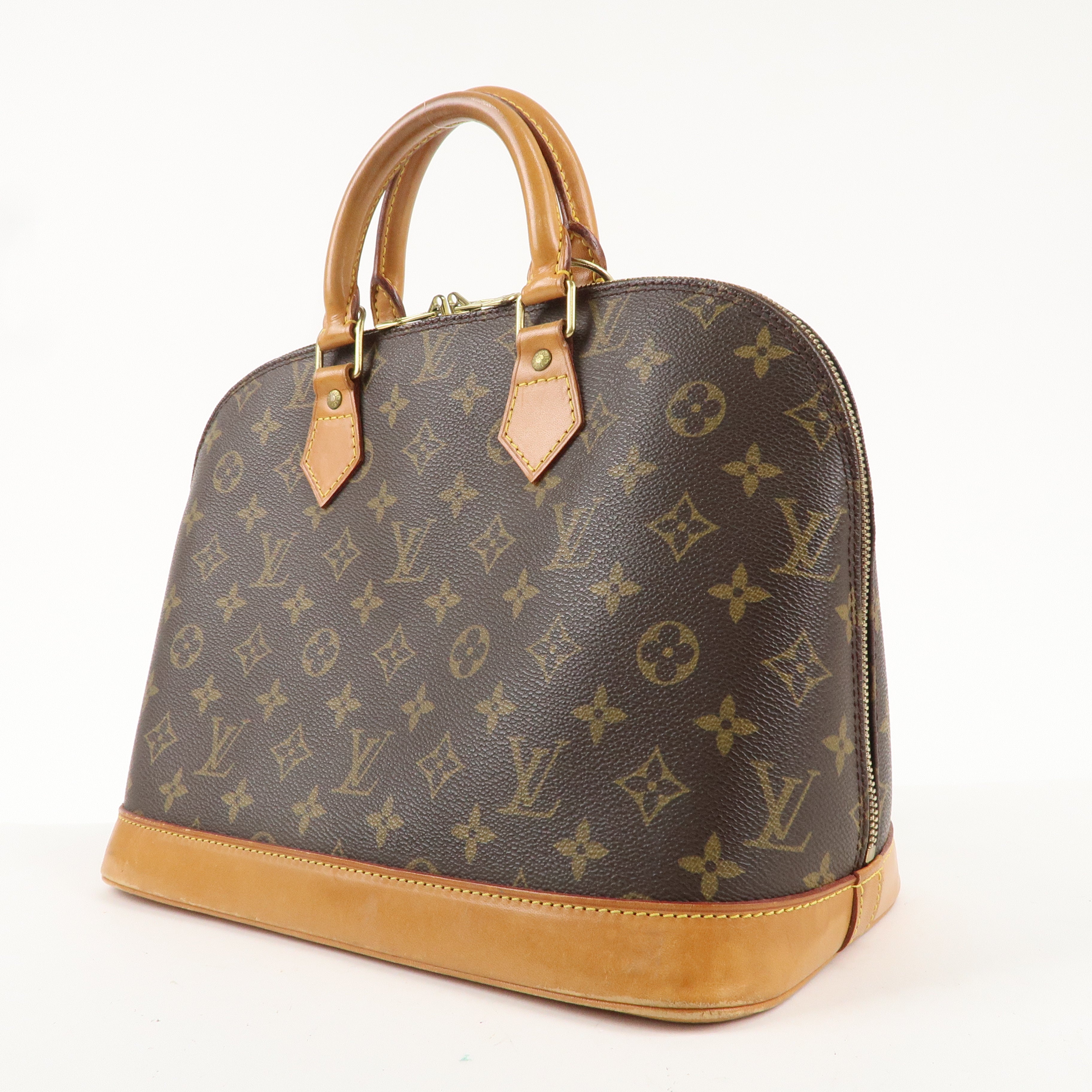 Louis Vuitton Monogram Alma Hand Bag Brown M51130