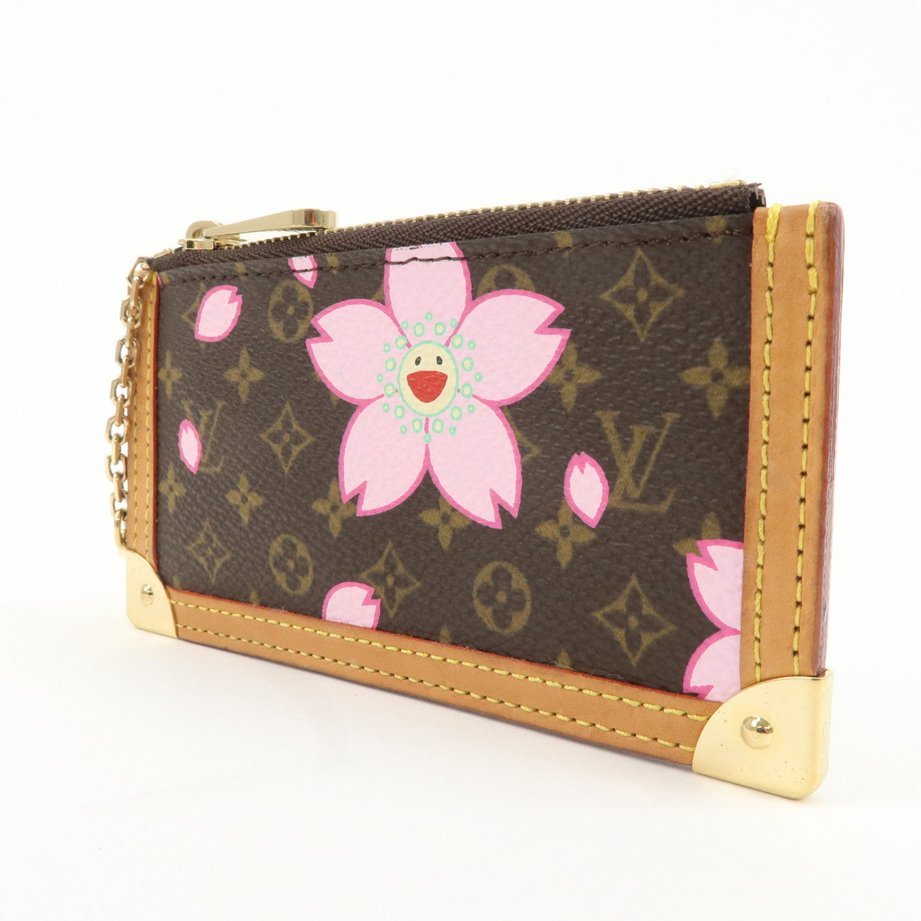 Louis Vuitton Cherry Blossom Pochette Cles Coin Case M92015 Used