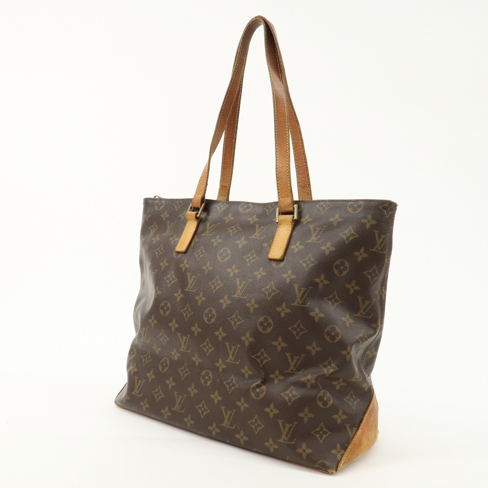 Louis Vuitton Monogram Cabas Mezzo Tote Bag Brown M51151