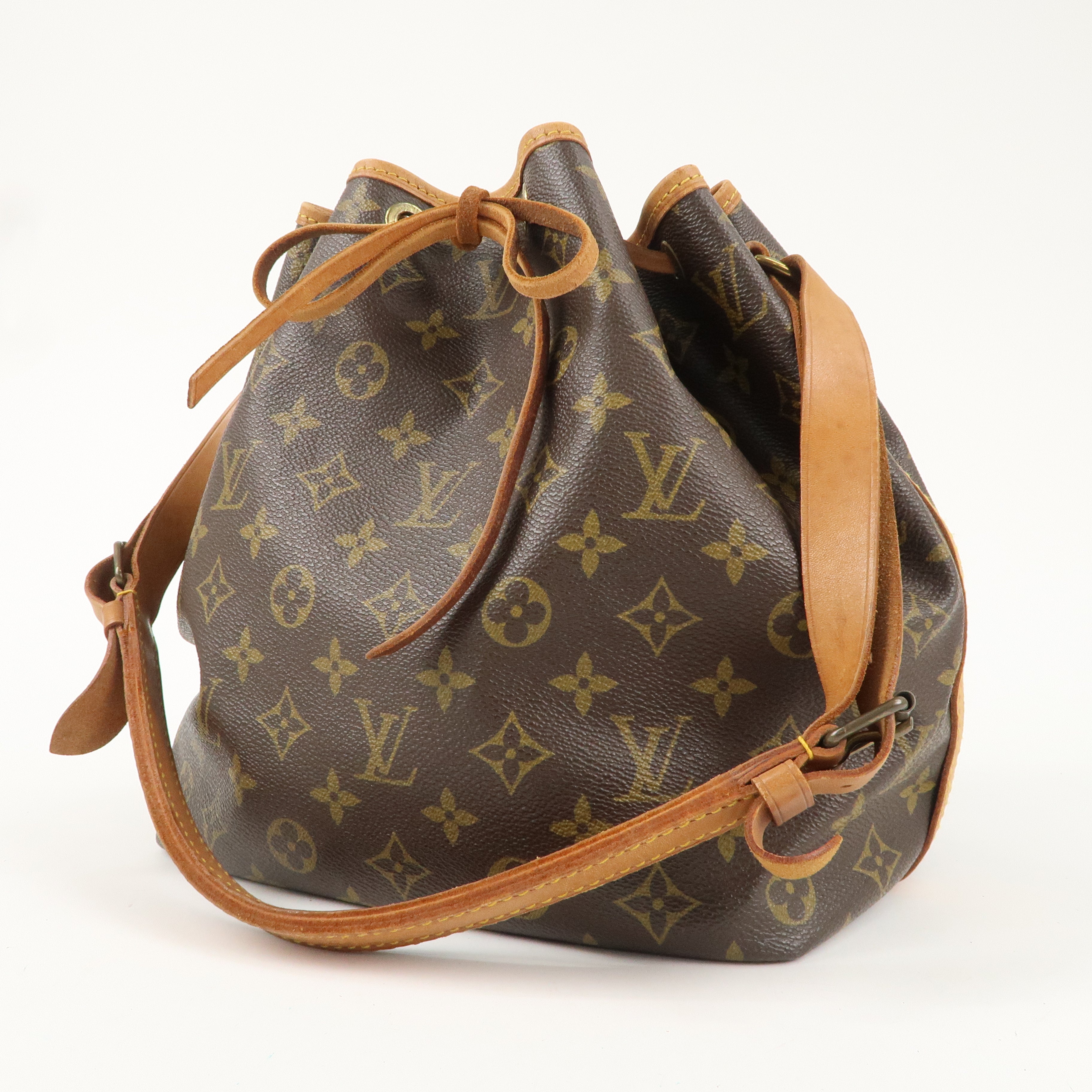 Louis Vuitton Monogram Petit Noe Shoulder Bag Brown M42226