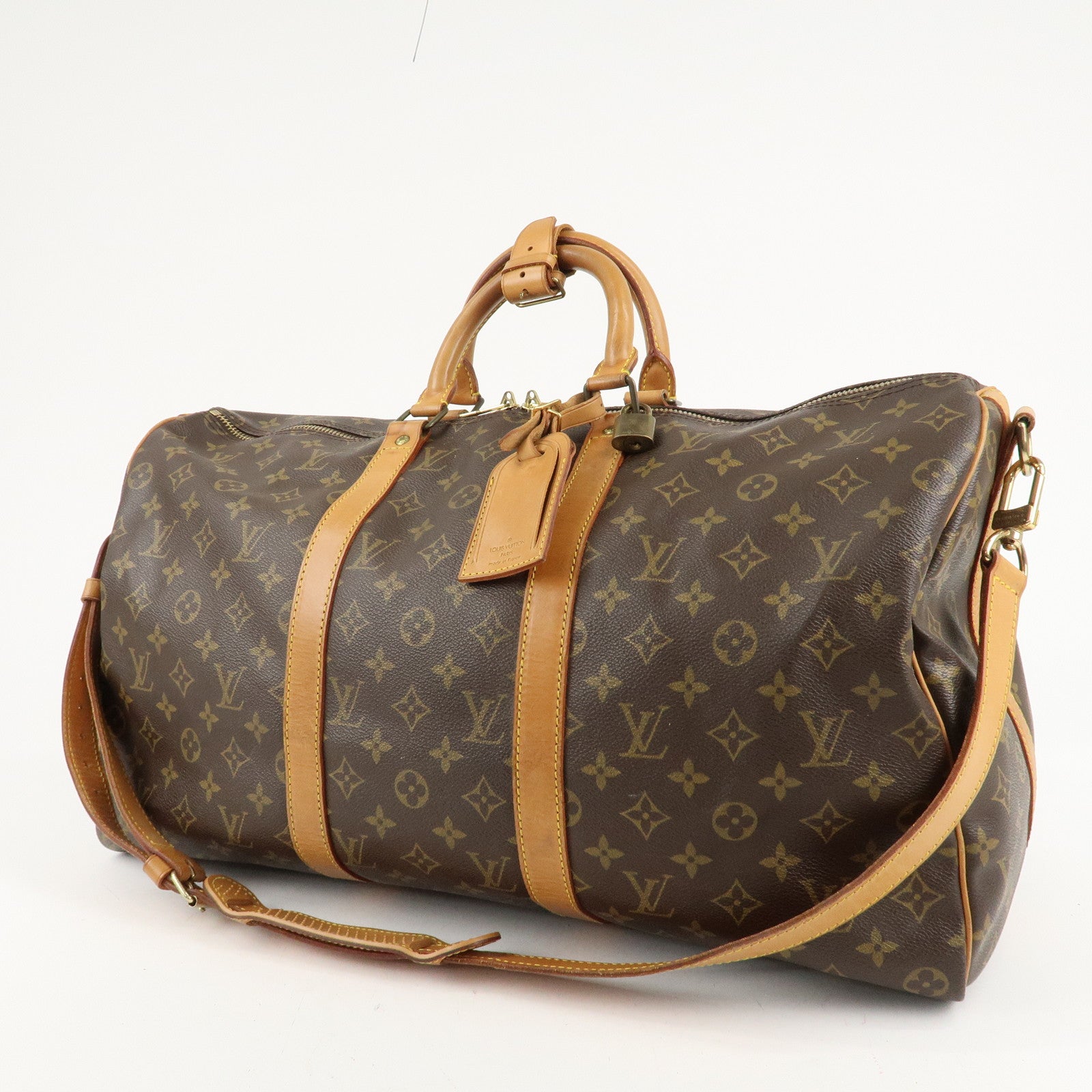 Louis Vuitton Monogram Keep All Bandouliere 50 Boston Bag M41416 Used