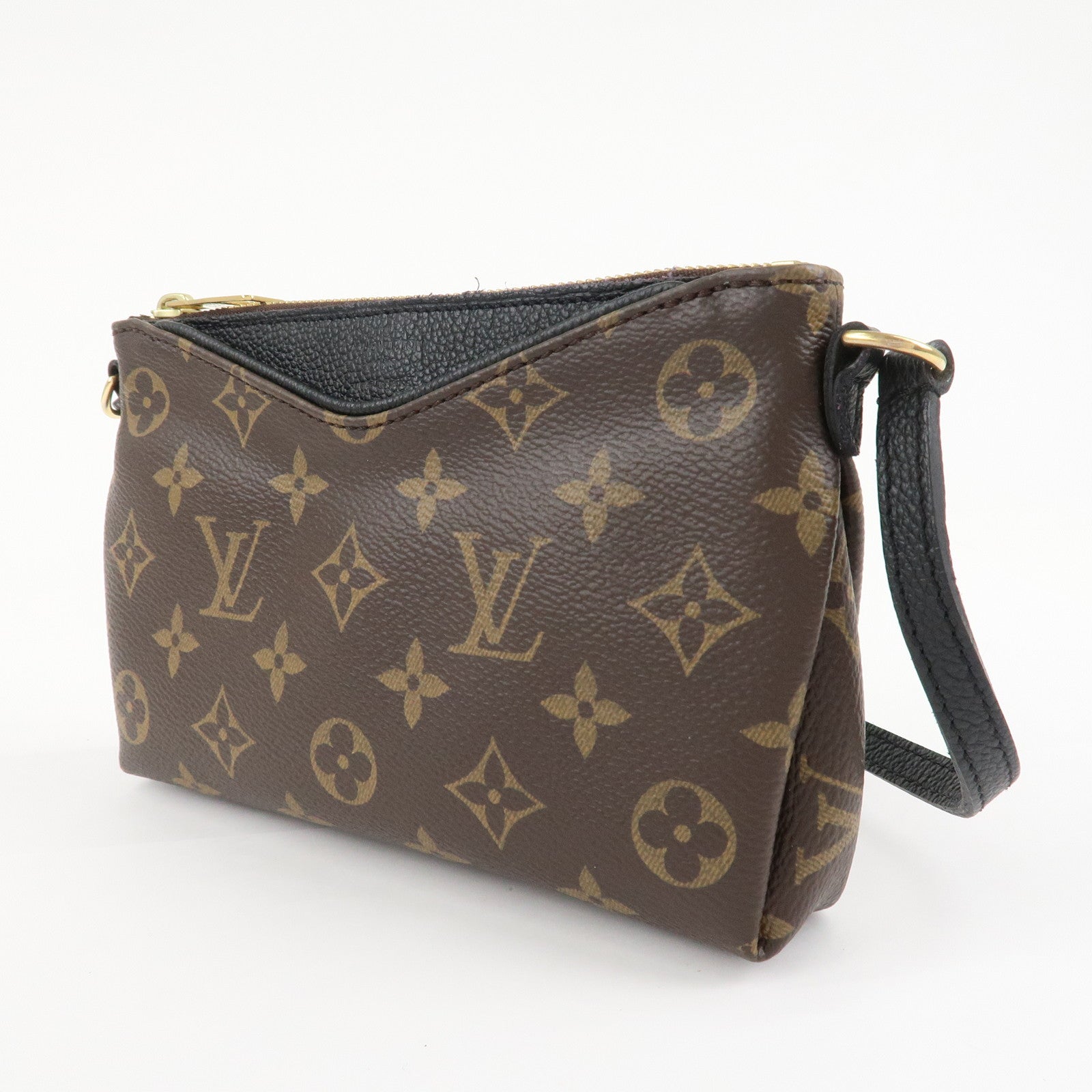 Louis Vuitton Monogram Pallas Uniforms Shoulder Bag Noir Used