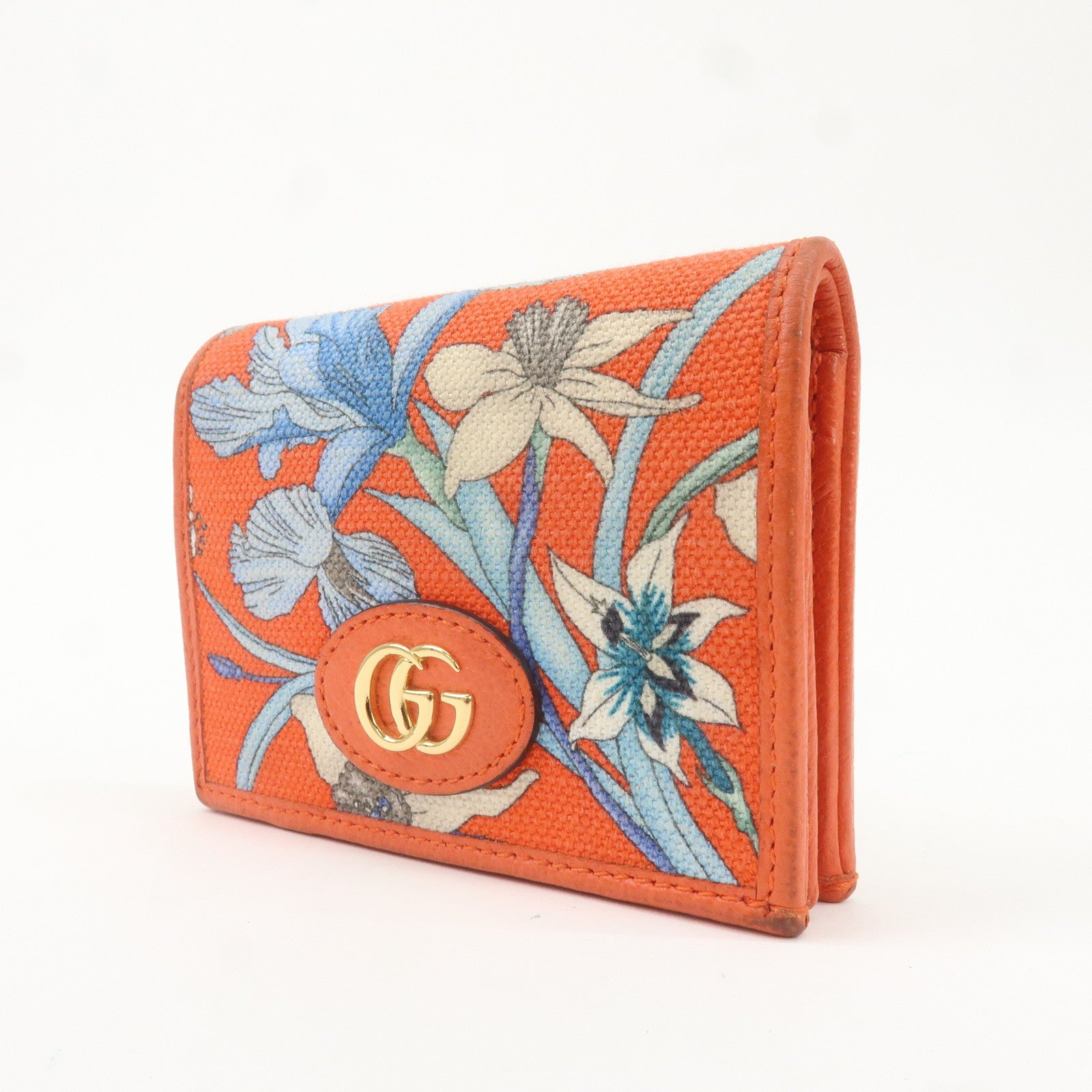 Gucci GG Marmont Flora Limited edion Canvas Leather Bifold Wallet