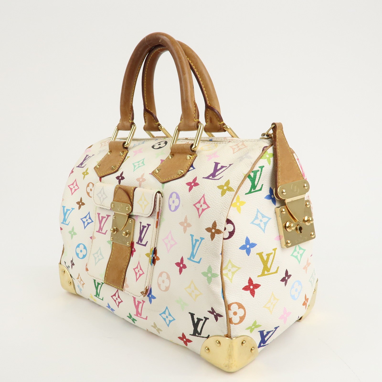 Louis Vuitton Monogram Multi Color Speedy 30 Hand Bag M92643 Used