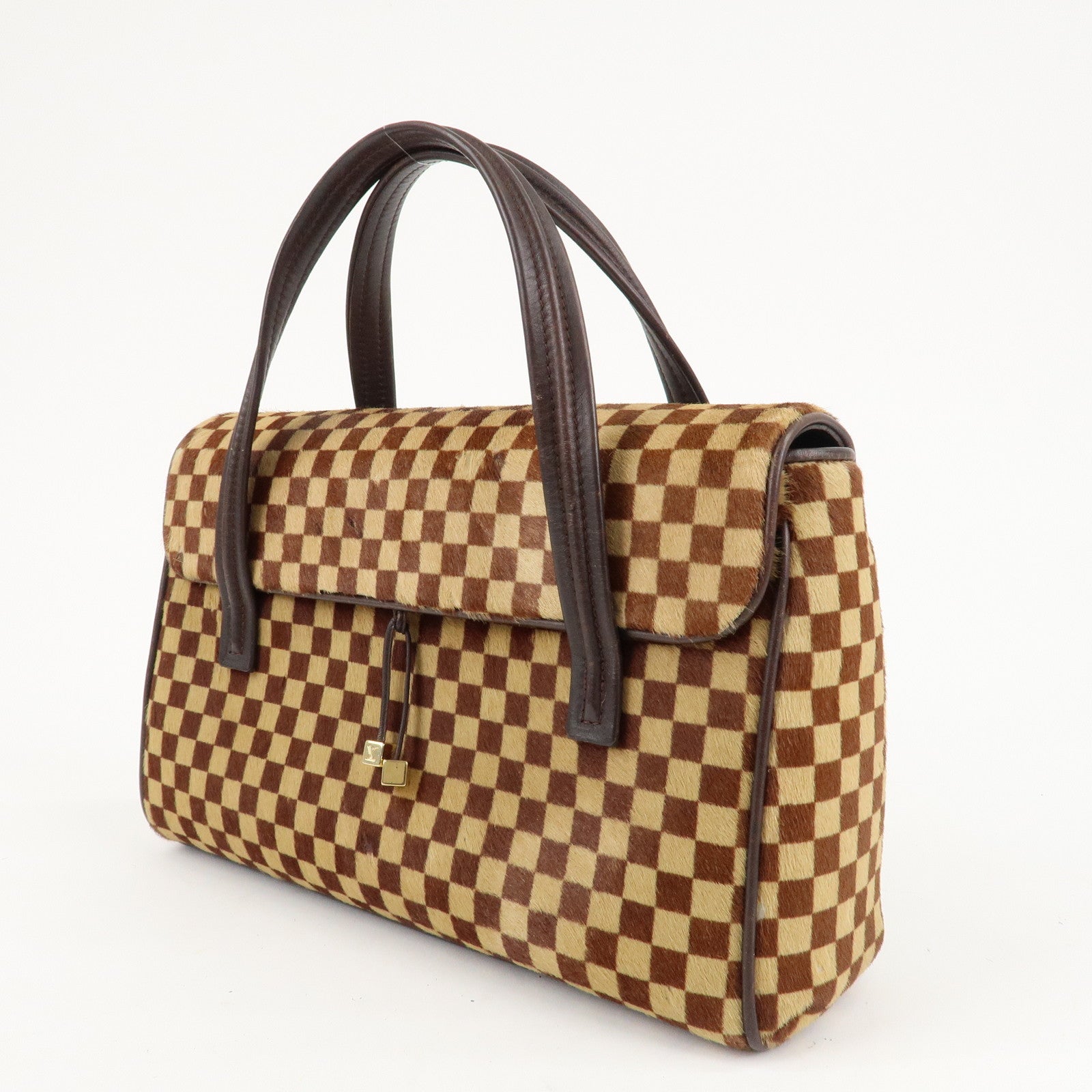 Louis Vuitton Damier Sauvage Lion Hand Bag Beige Brown M92131 Used