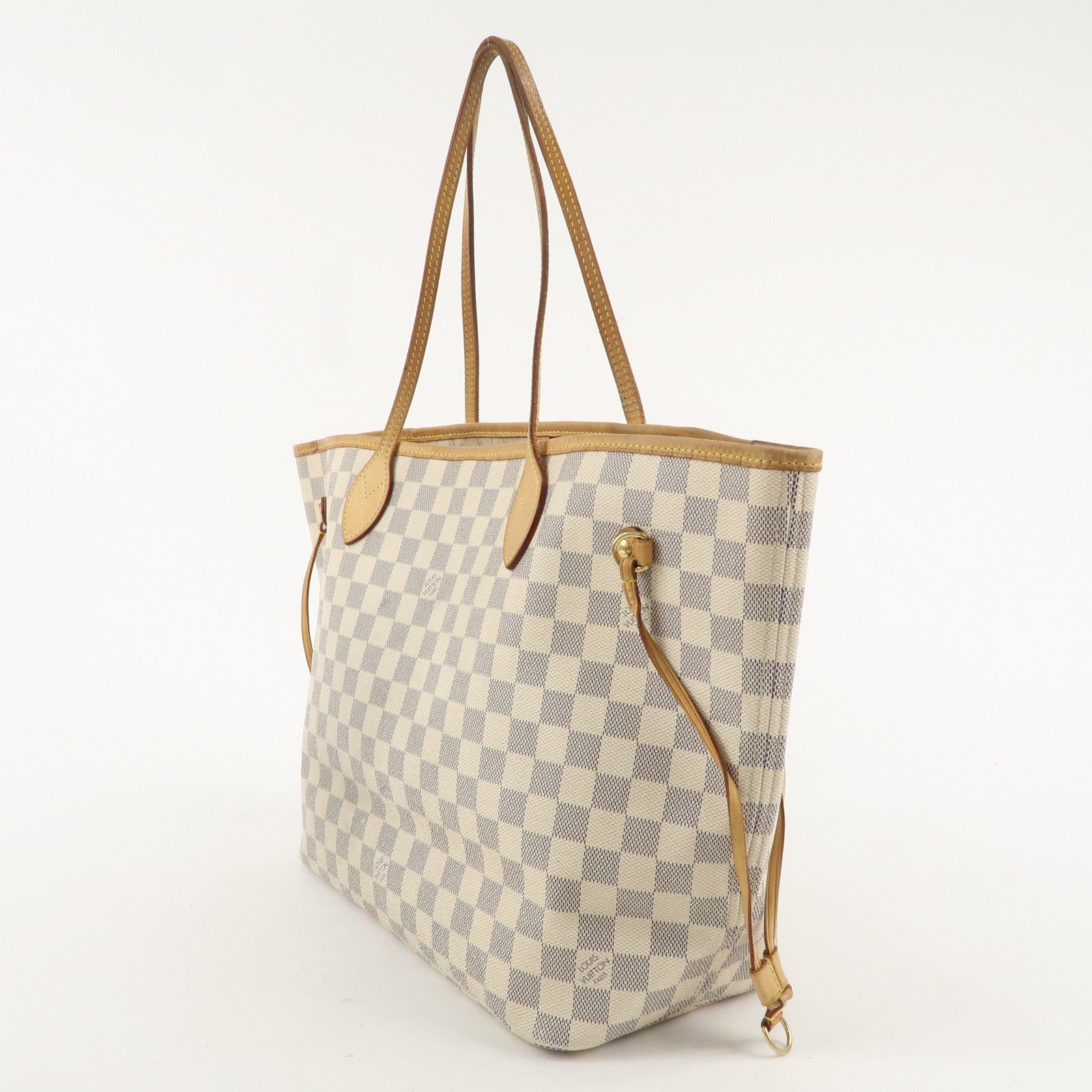 Louis Vuitton Damier Azur Neverfull MM Tote Bag Hand Bag N51107