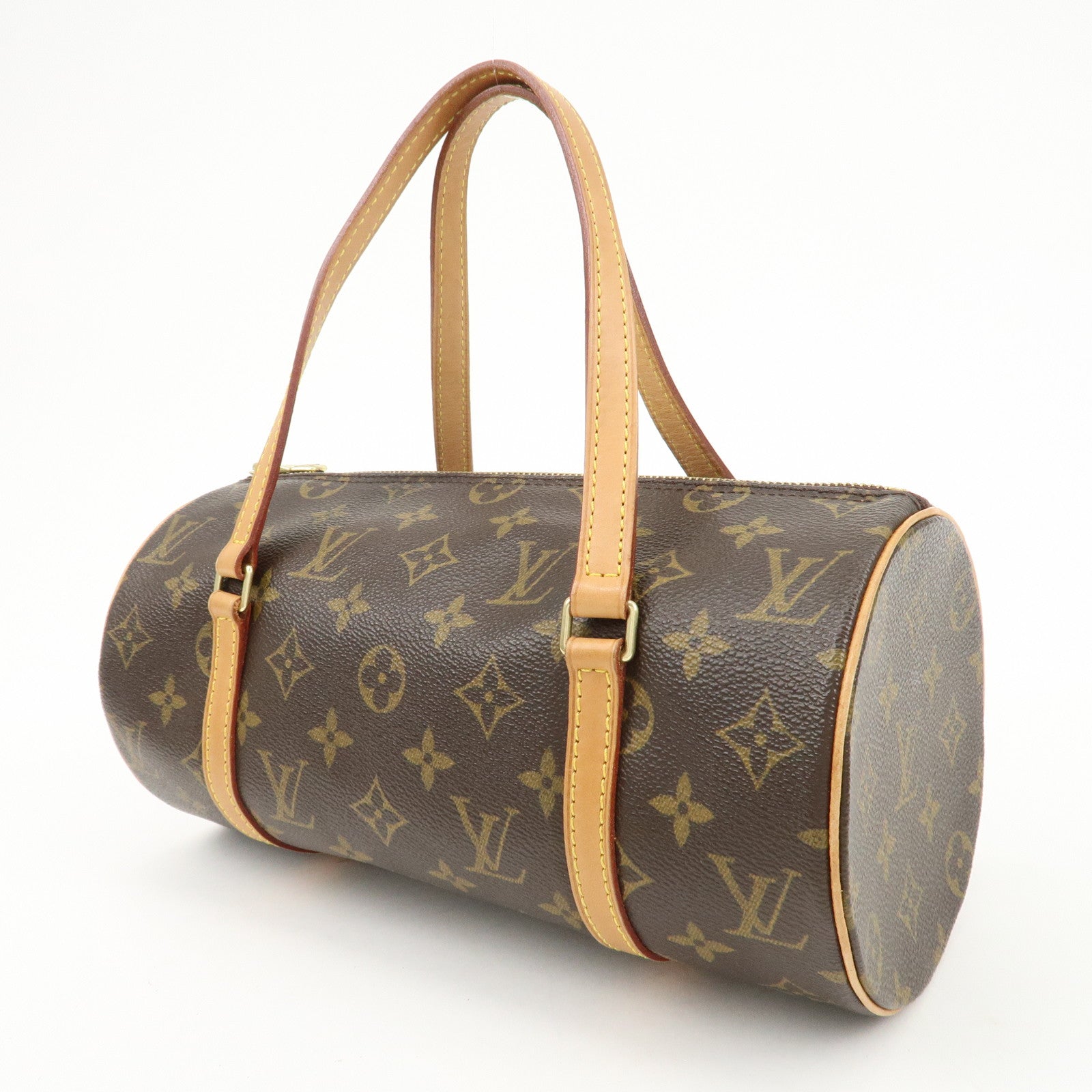 Louis Vuitton Monogram Papillon 26 Hand Bag Brown New Style M51386 Used