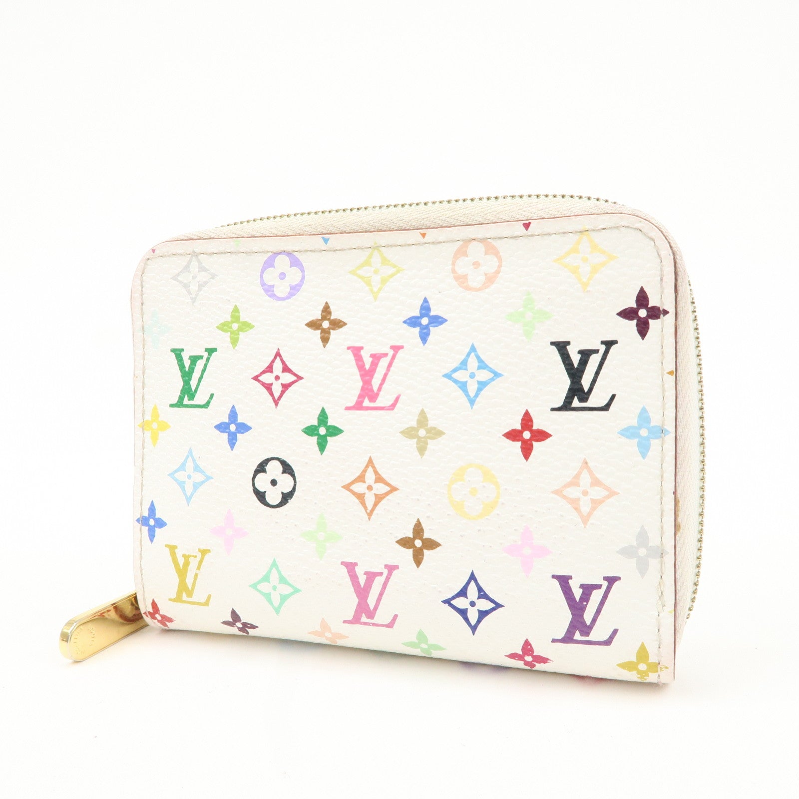 Louis Vuitton Monogram Multi Color Zippy Coin Purse Blanc M93741 Used