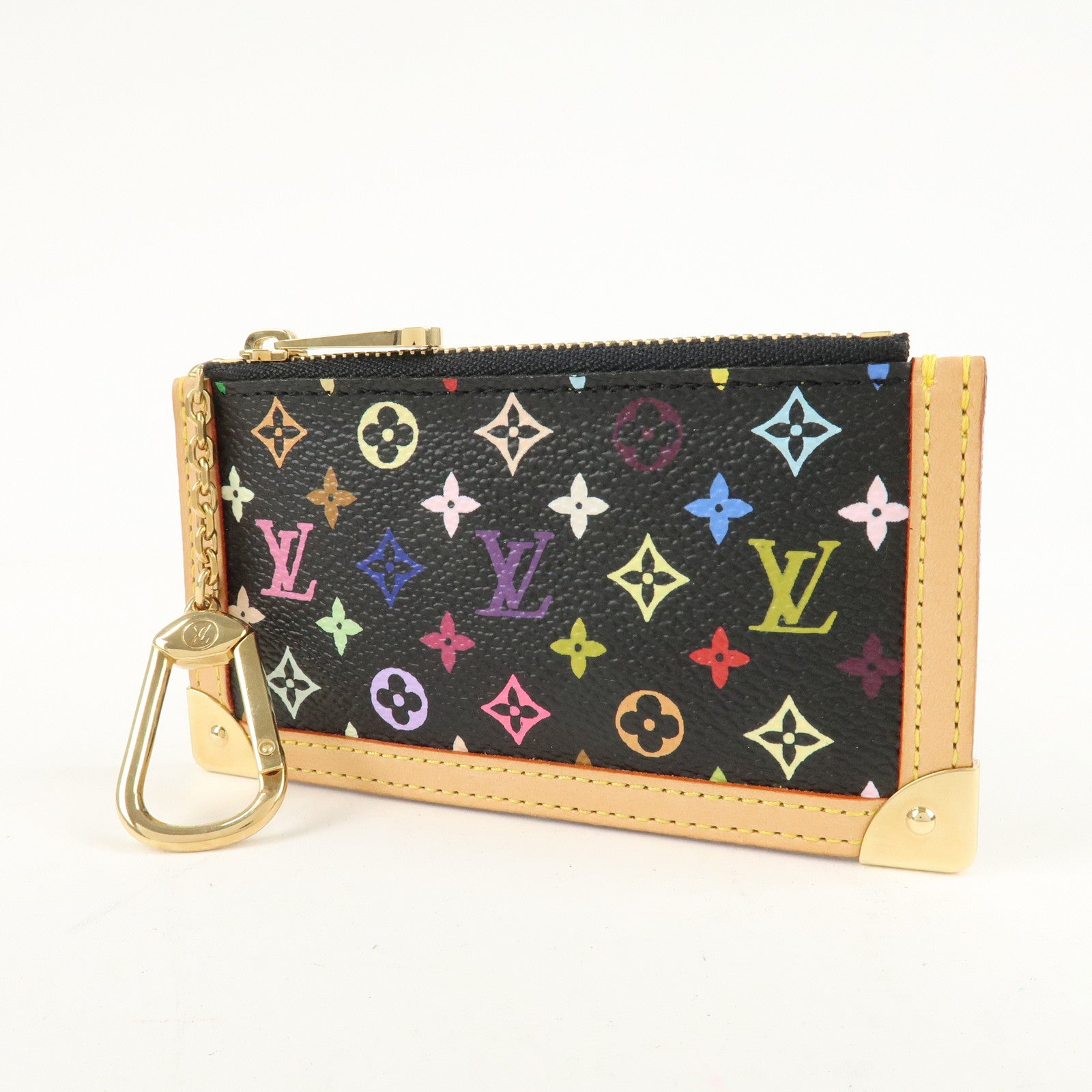 Louis Vuitton Monogram Multi Color Pochette Cles Noir M92654