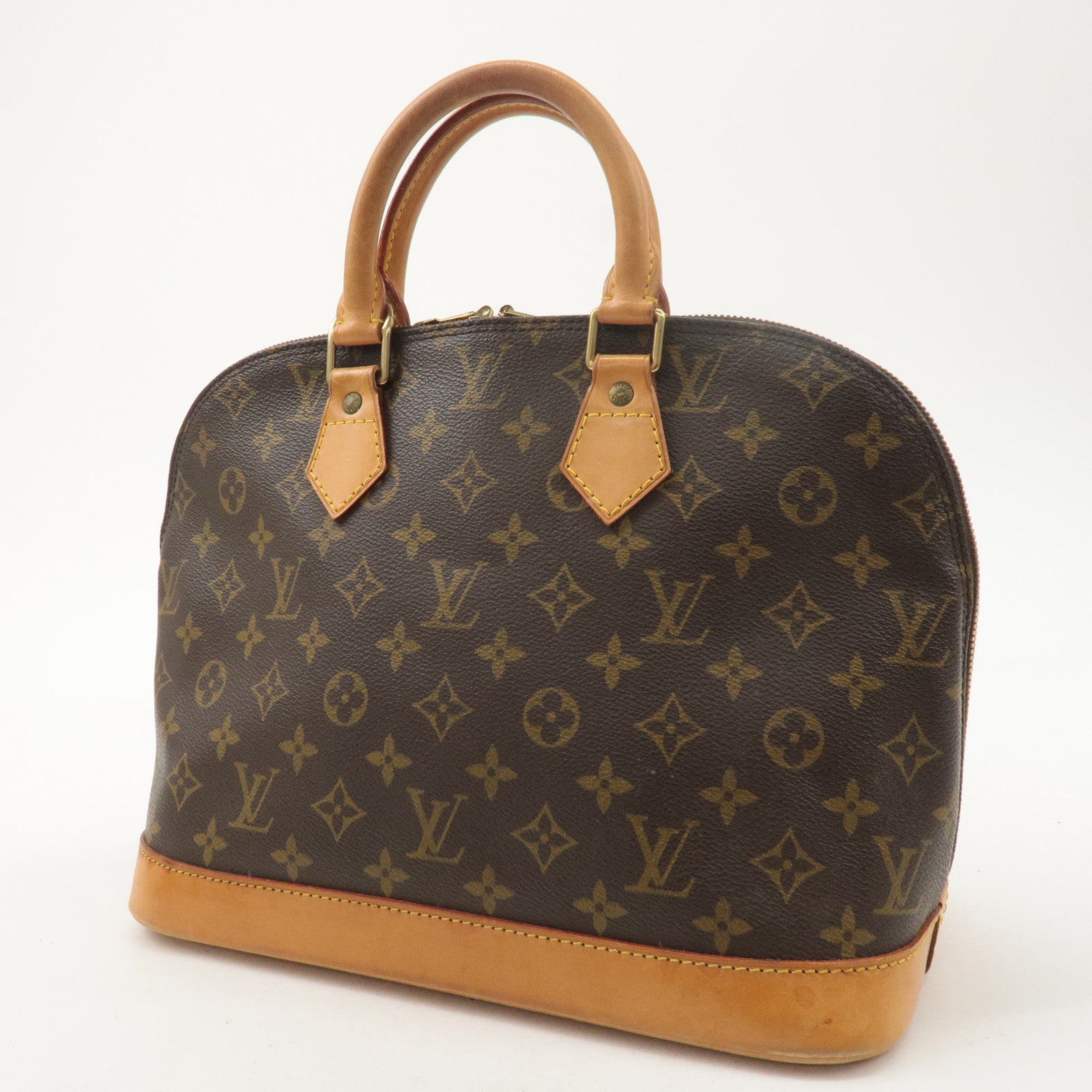 Louis Vuitton Monogram Alma Hand Bag Brown M51130