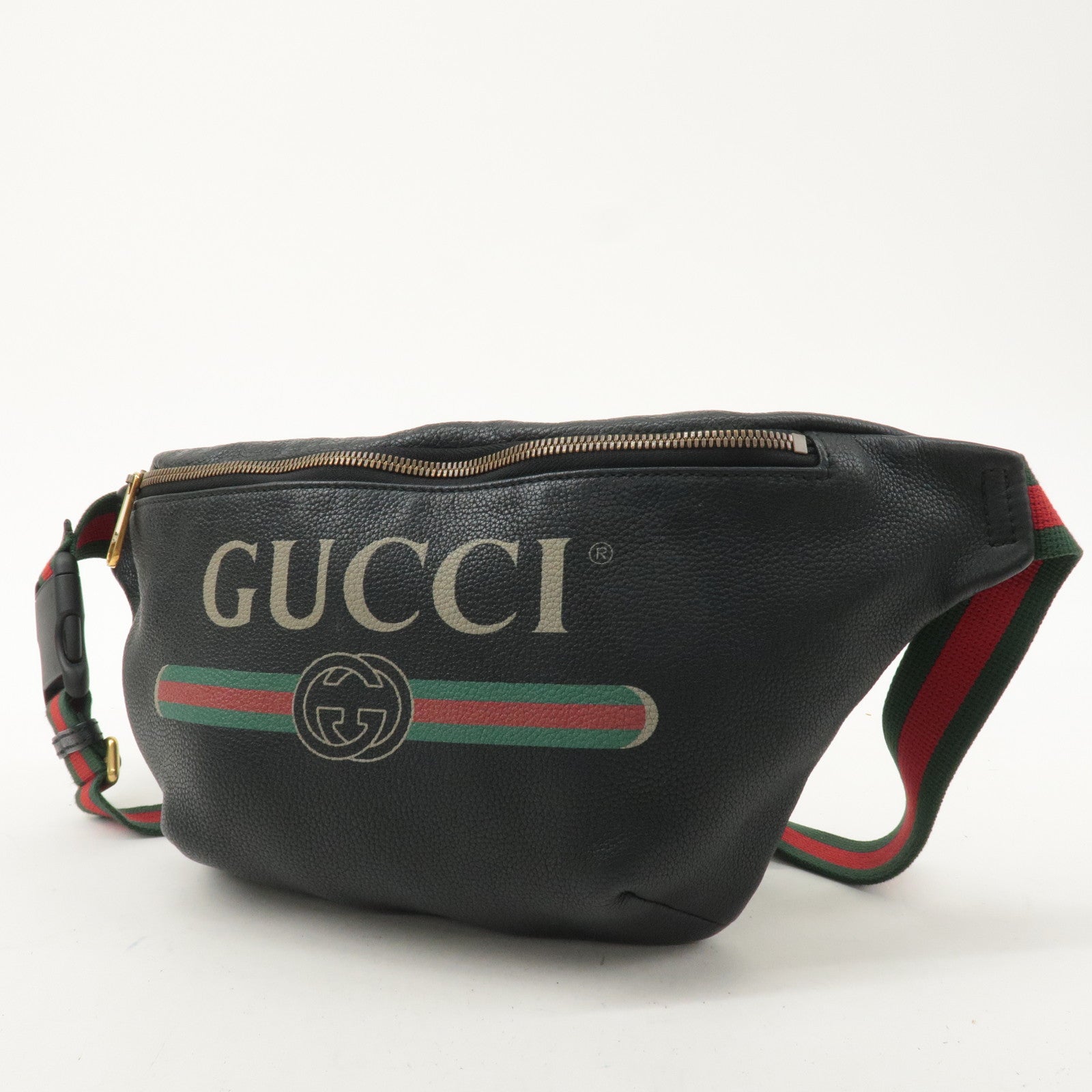 GUCCI Sherry Leather Waist Bag Black 493869