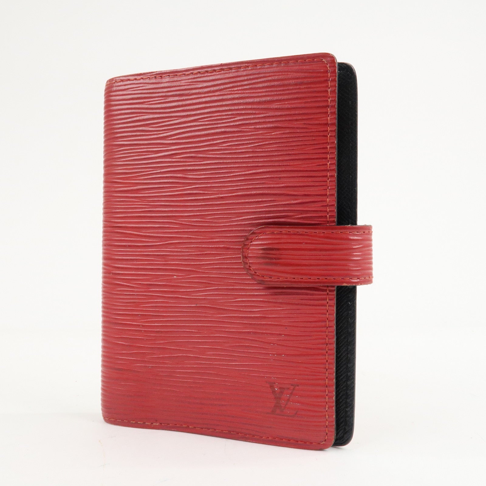 Louis Vuitton Epi Set of 2 Agenda Planner Cover PM Red Blue Used