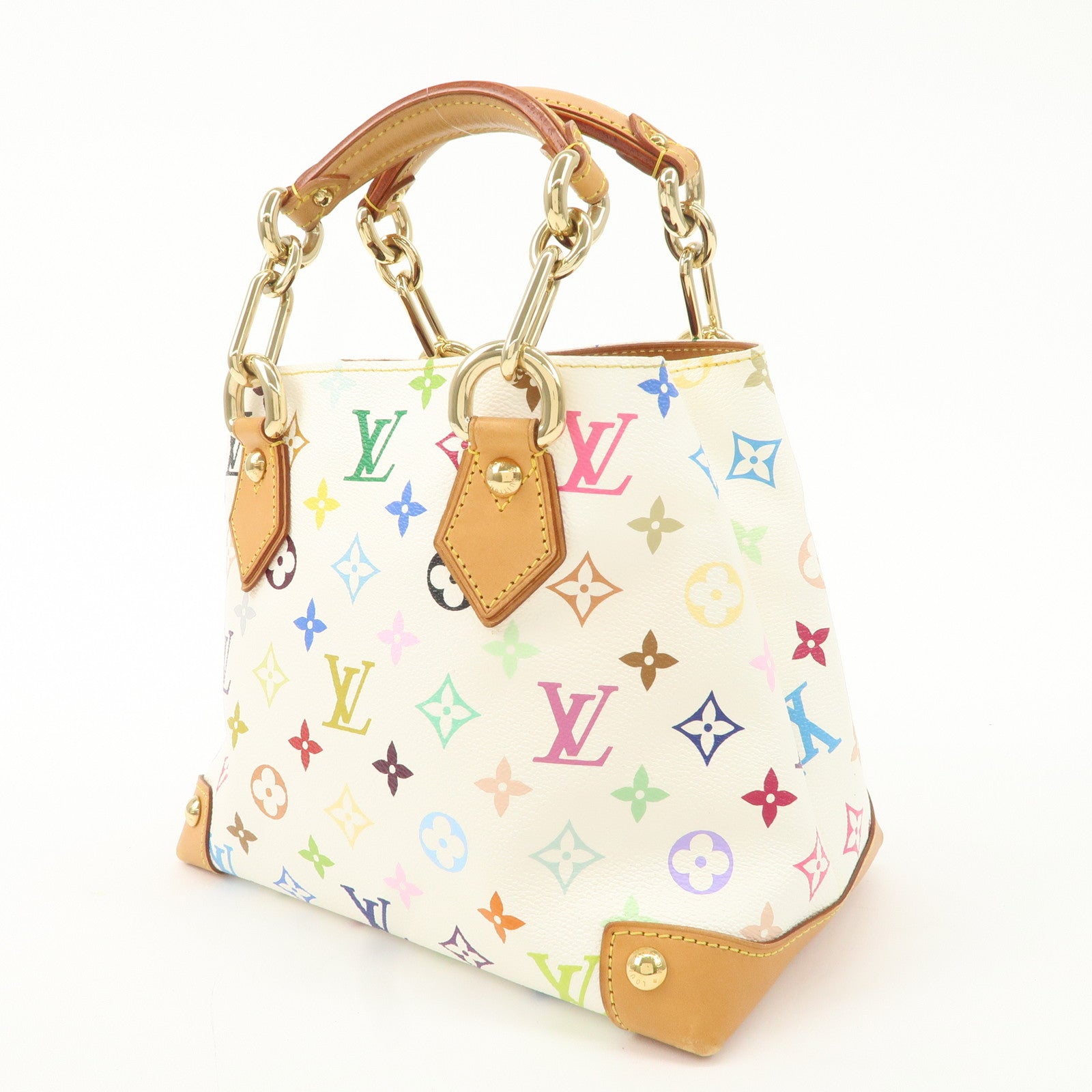 Louis Vuitton Monogram Multicolor Audra Hand Bag Blanc M40047 Used