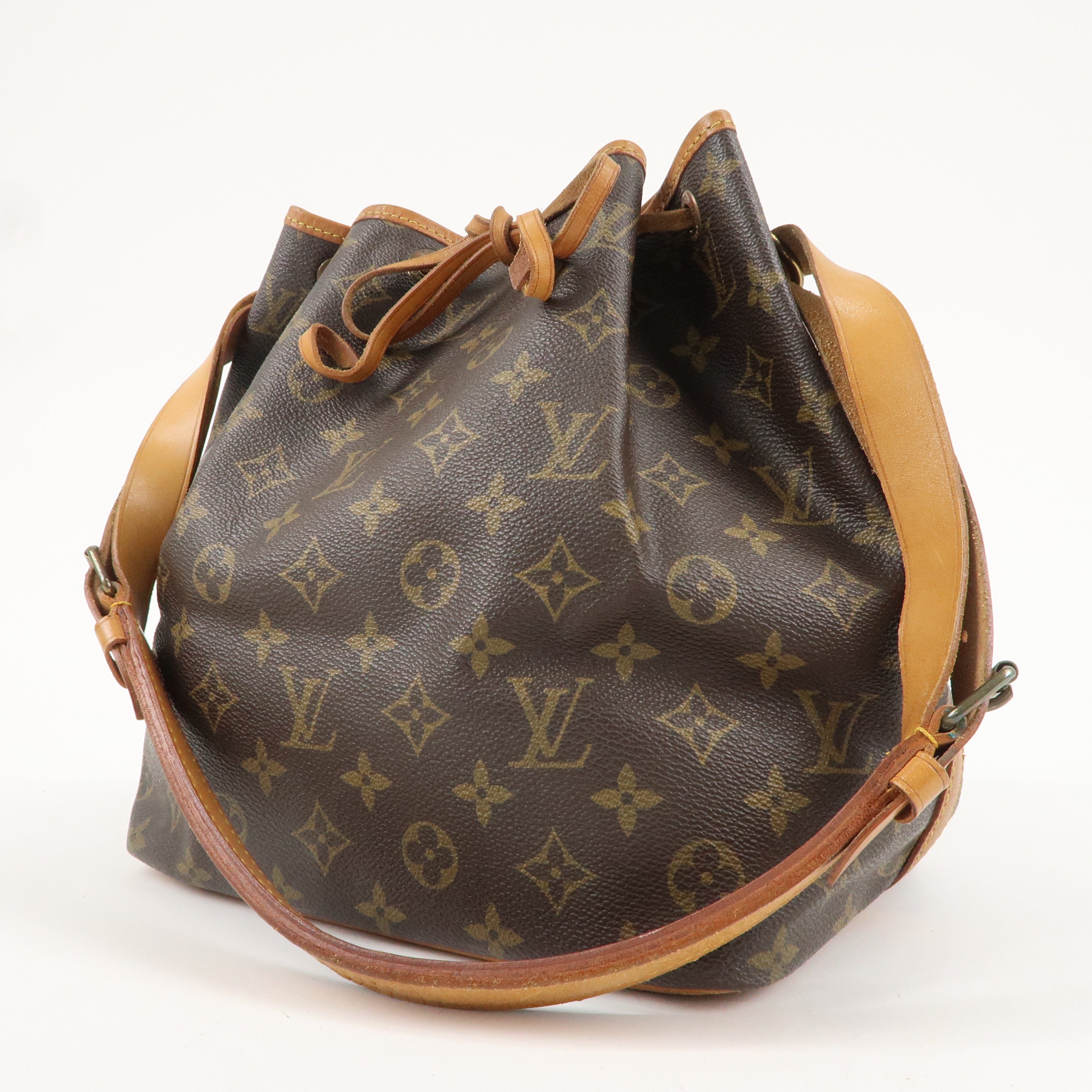 Louis Vuitton Monogram Petit Noe Shoulder Bag Brown M42226