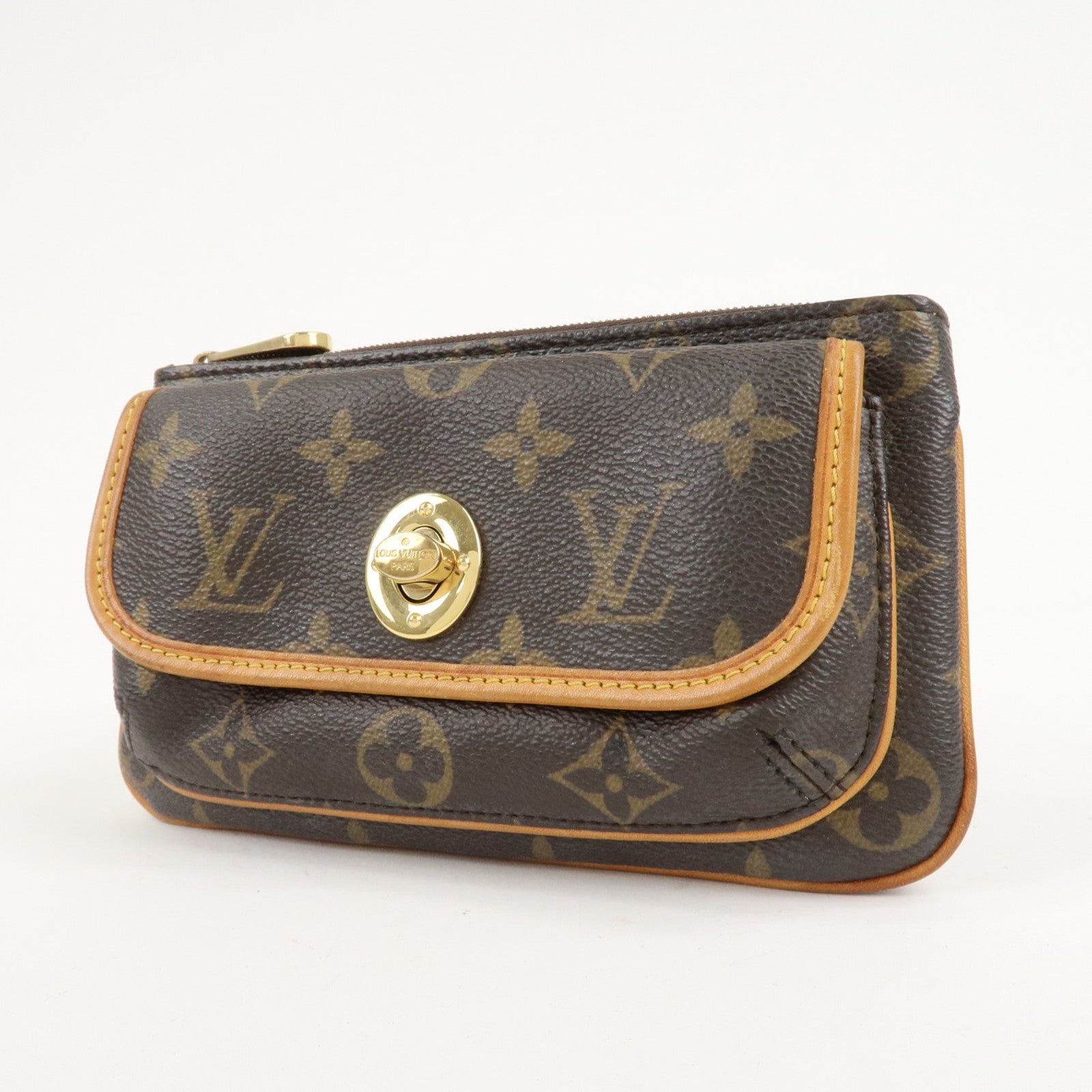 Louis Vuitton Monogram Pochette Tikal Pouch Purse M60019 Used