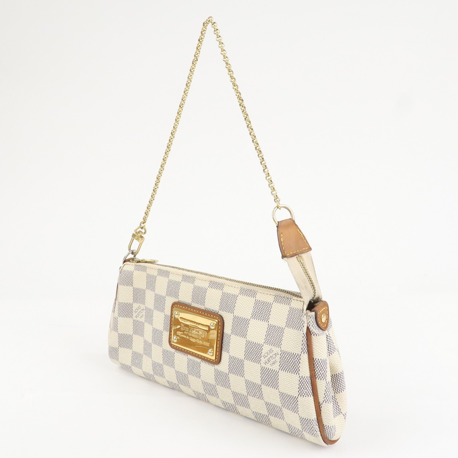 Louis Vuitton Damier Azur Eva 2 Way Pouch Shoulder Bag N55214 Used