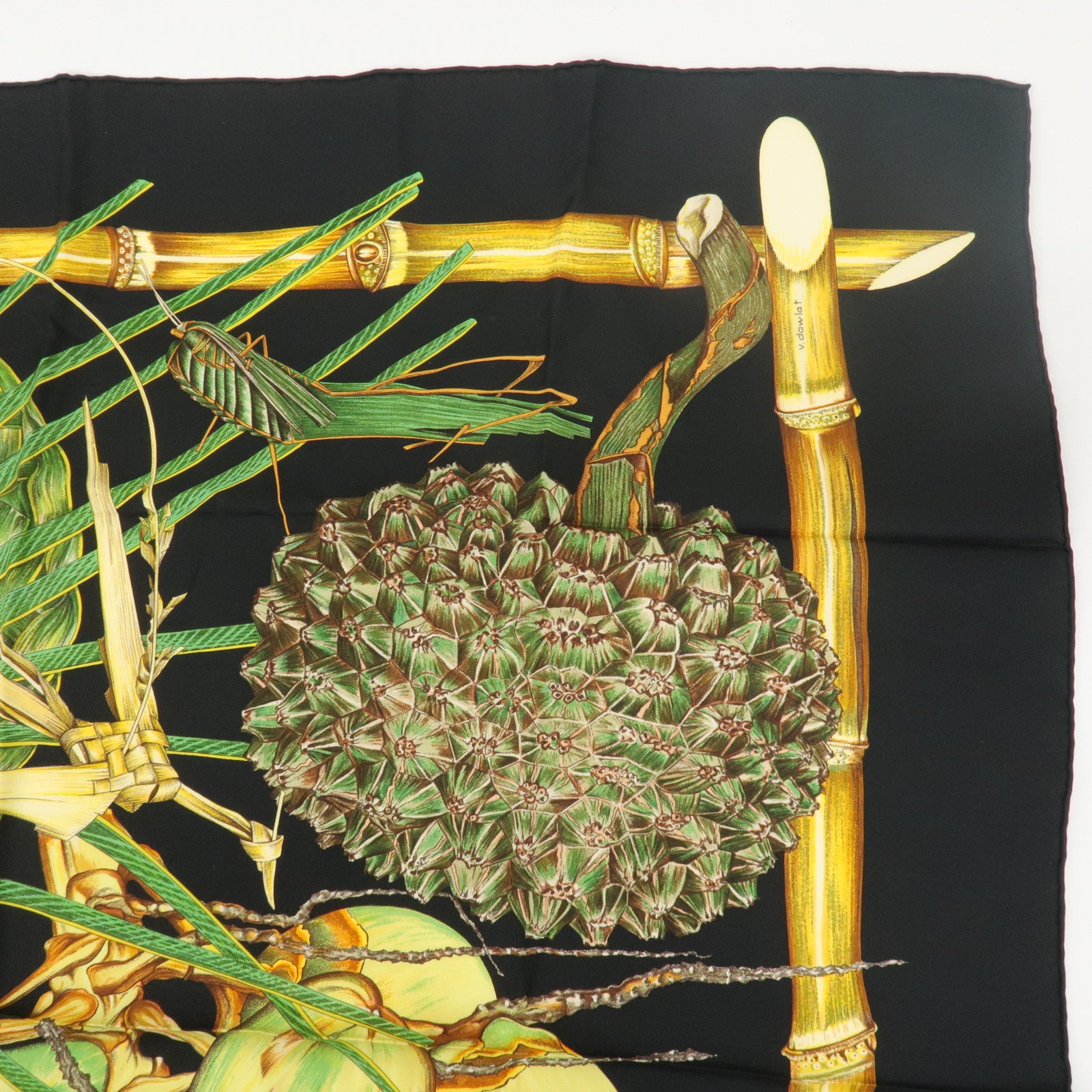 HERMES Carre 90 100% Silk Scarf Jardin Creole Creole Paradise