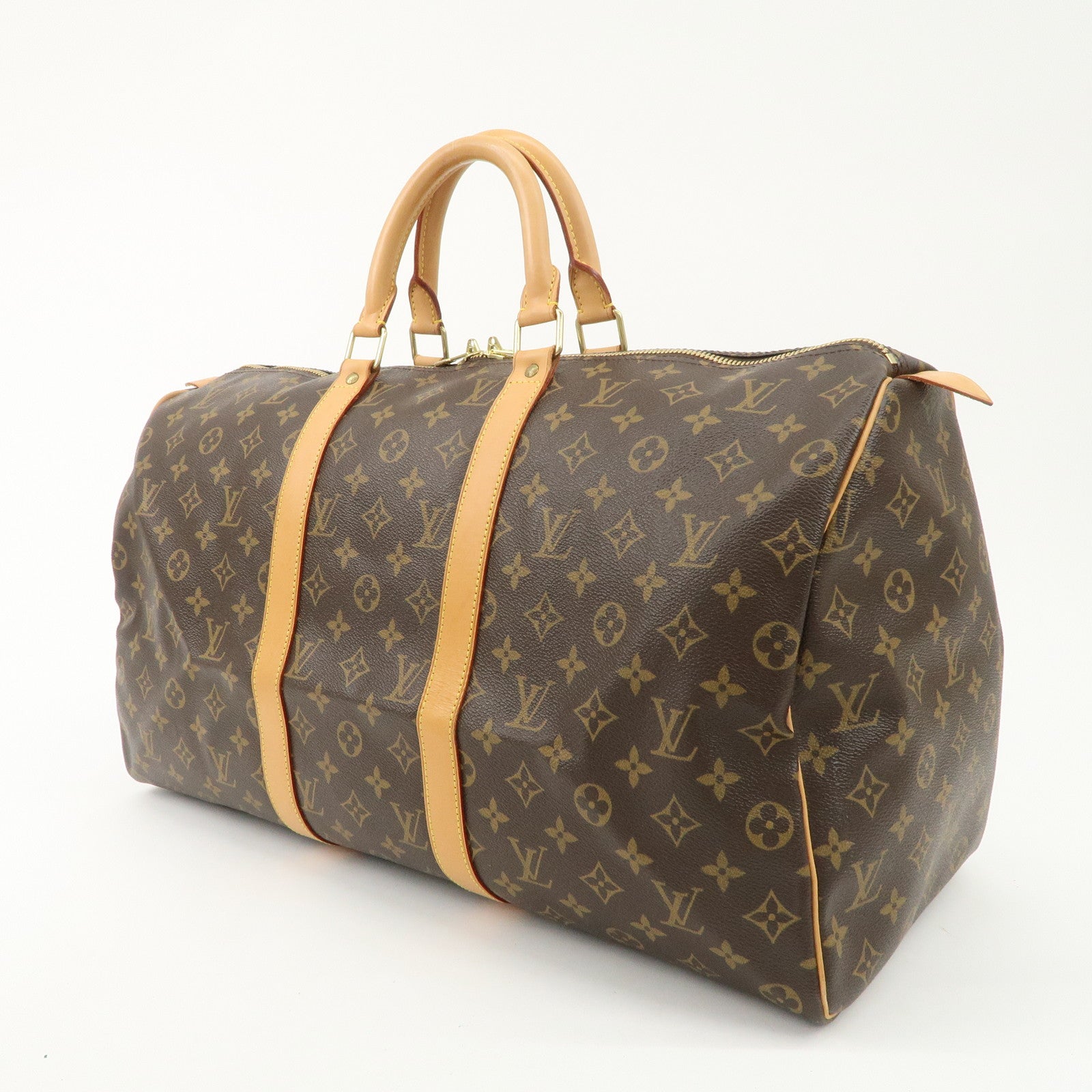 Louis Vuitton Monogram Keep All 50 Boston Bag Brown M41426