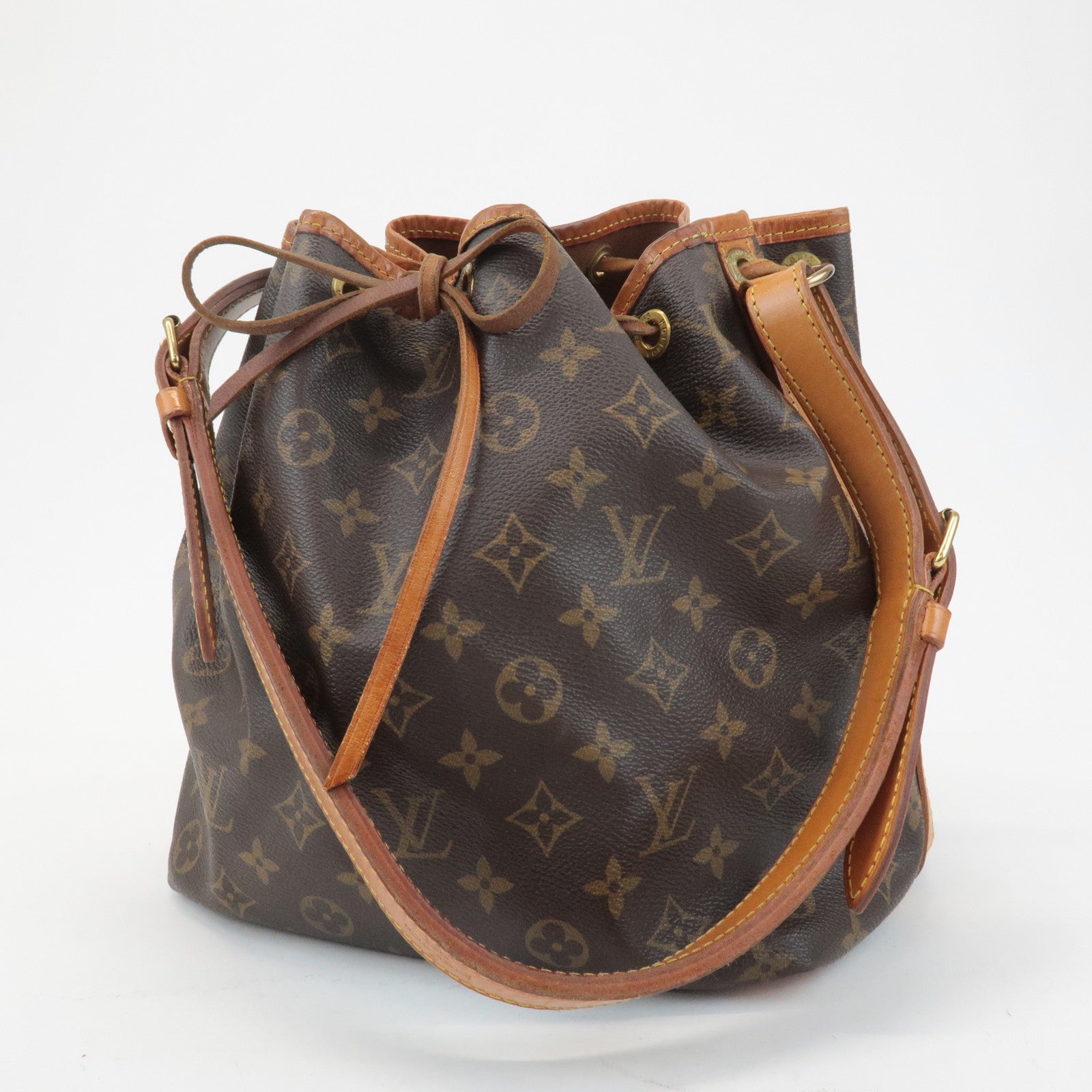 Louis Vuitton Monogram Petit Noe Shoulder Bag Brown M42226 Used