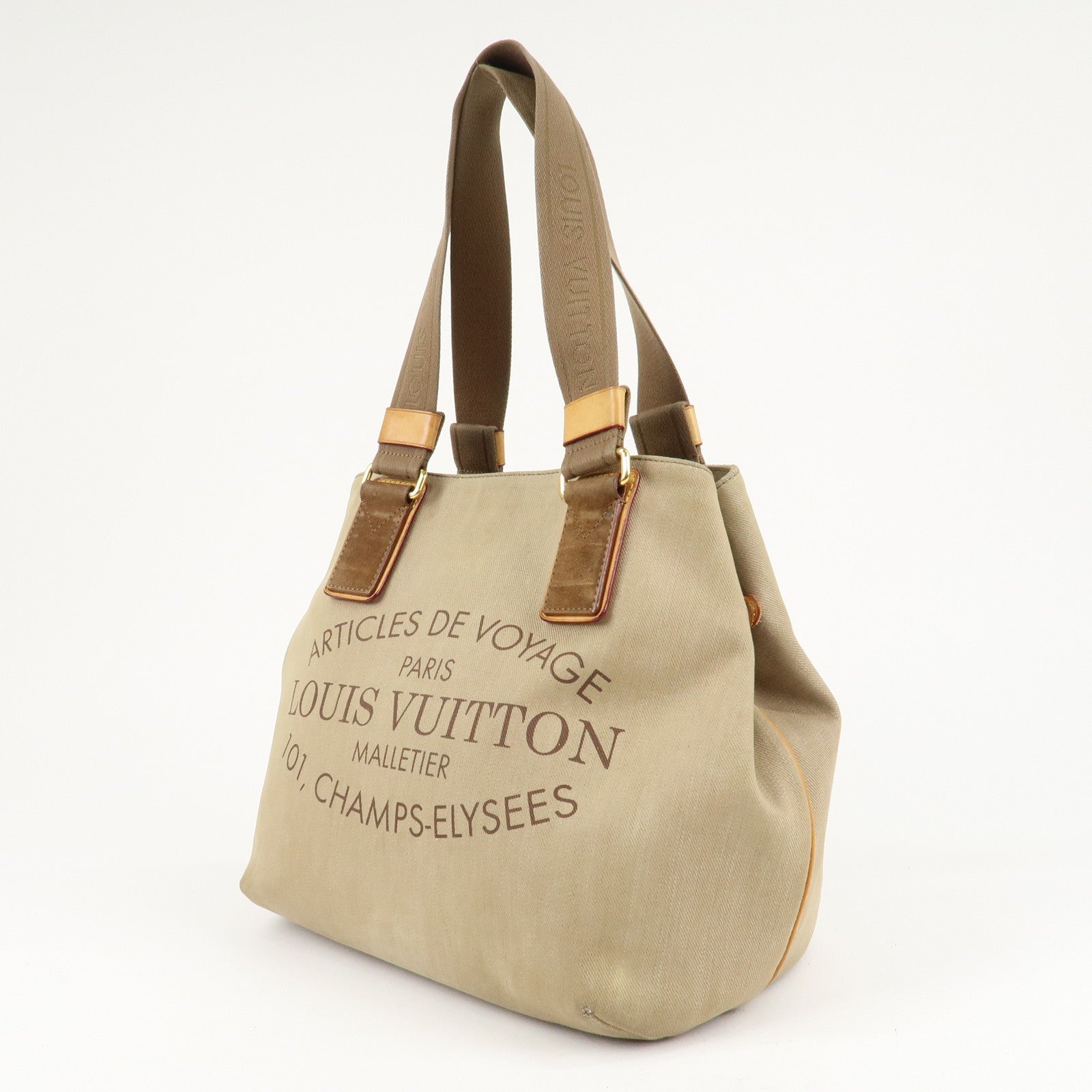 Louis Vuitton Plein Soleil Cabas PM Tote Bag Beige M94144 Used