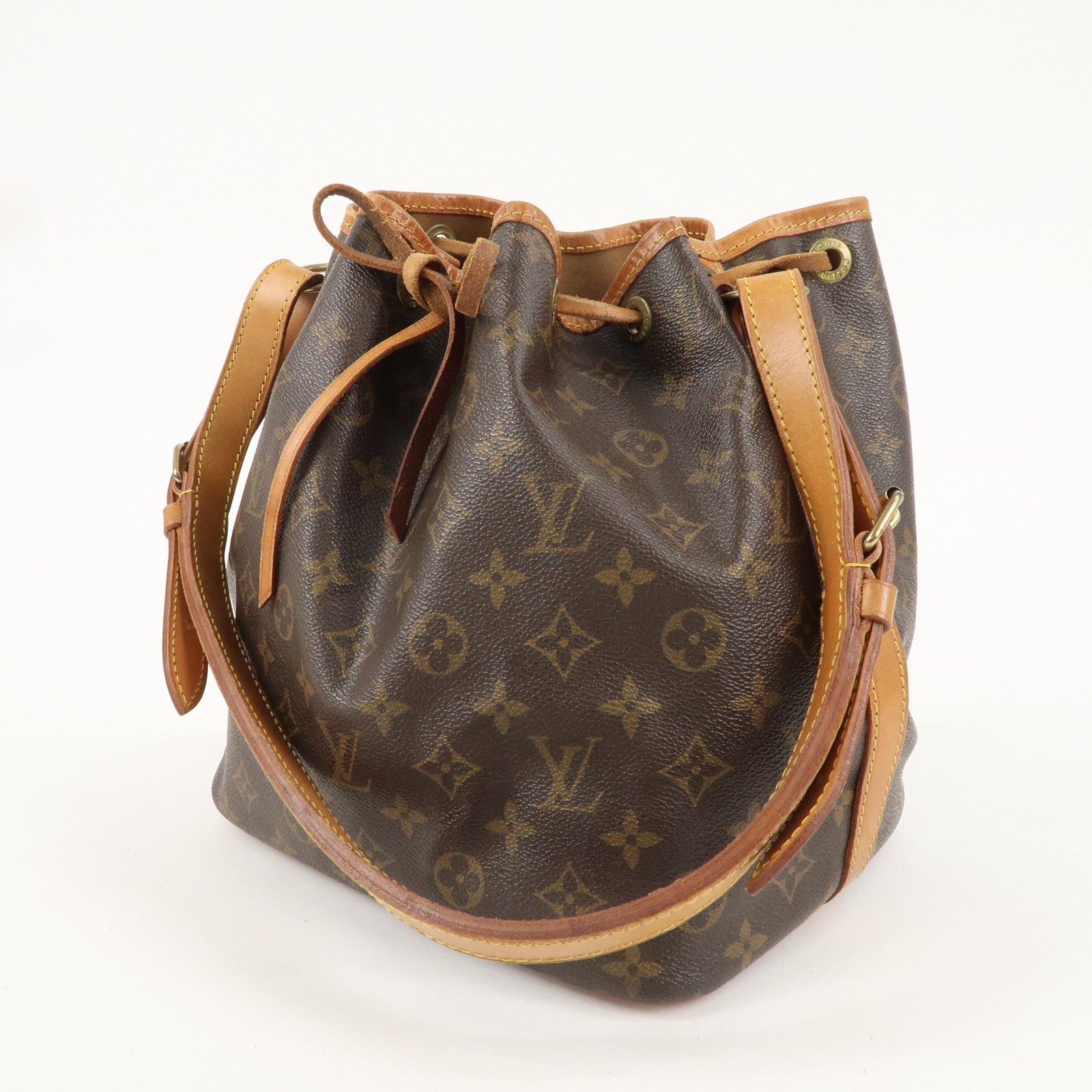 Louis Vuitton Monogram Petit Noe Shoulder Bag Brown M42226